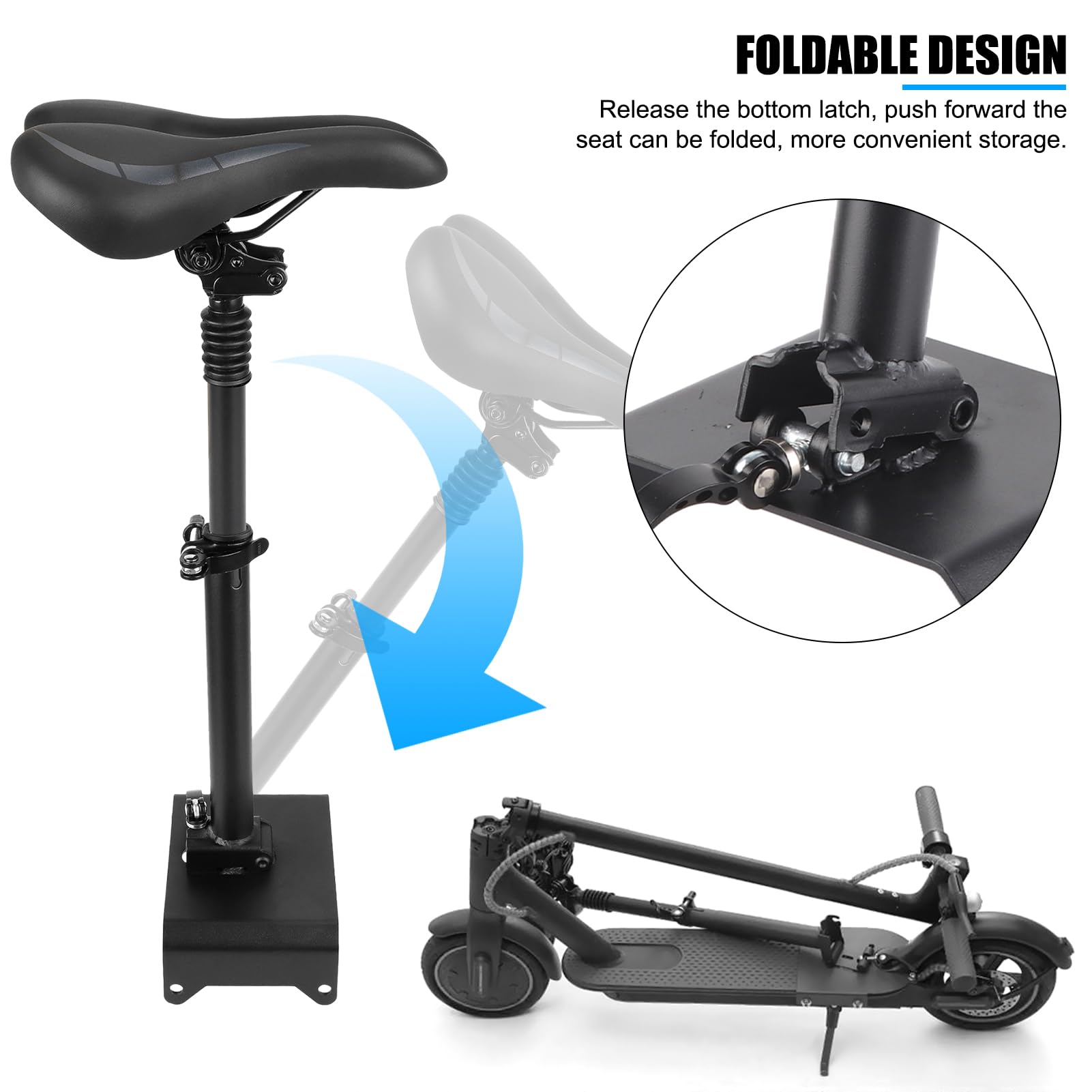 Ninebot Sella Sedile Regolabile - Sella Sedile Regolabile Sedile Monopattino Elettrico per F20 F25 F30 F40