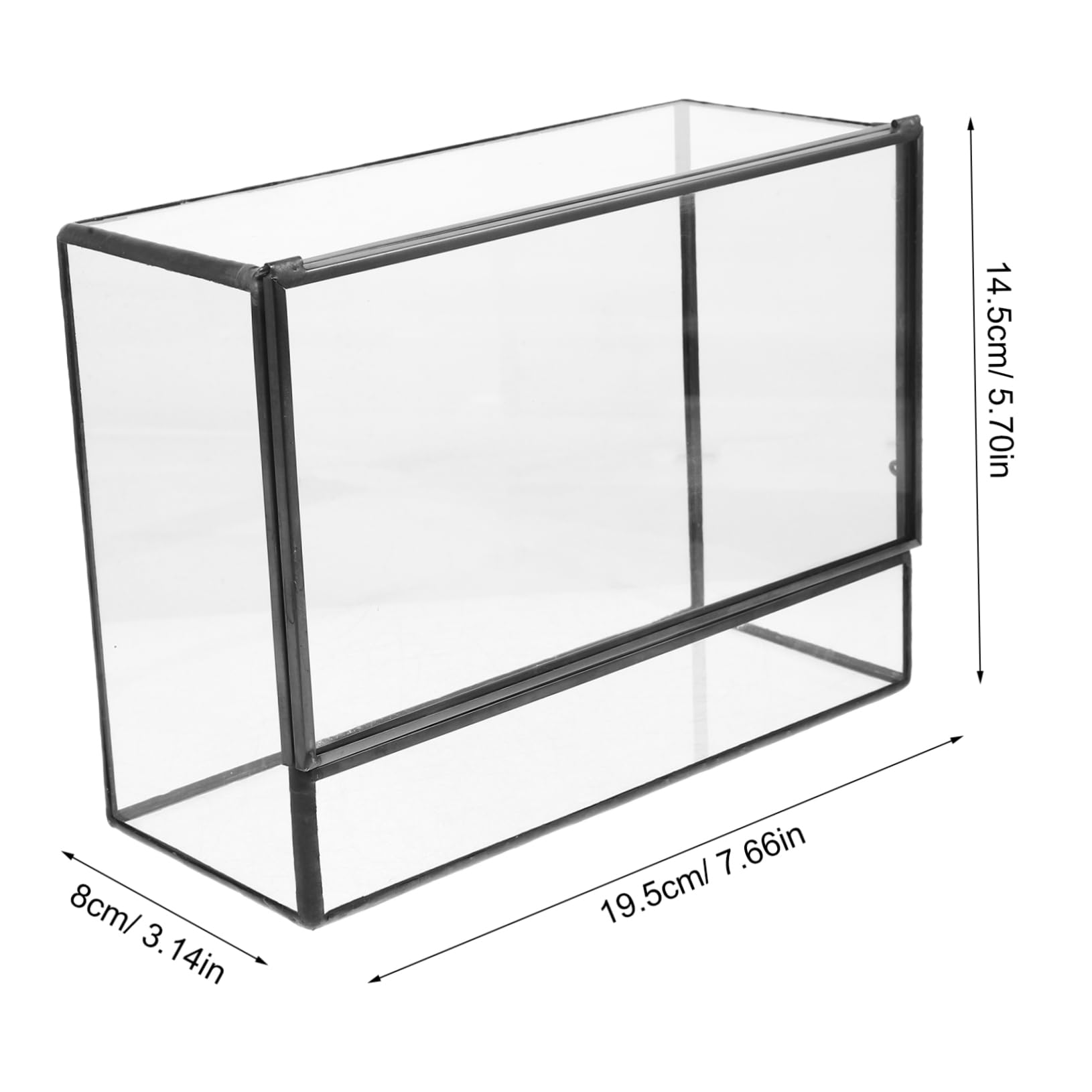 Abaodam Ökologische Mikrolandschaft Glas Terrarium Metallhalterung Für Tischpflanzen Moos Terrarium Für Wohnzimmer Schlafzimmer Badezimmer 145x80x195mm Transparent