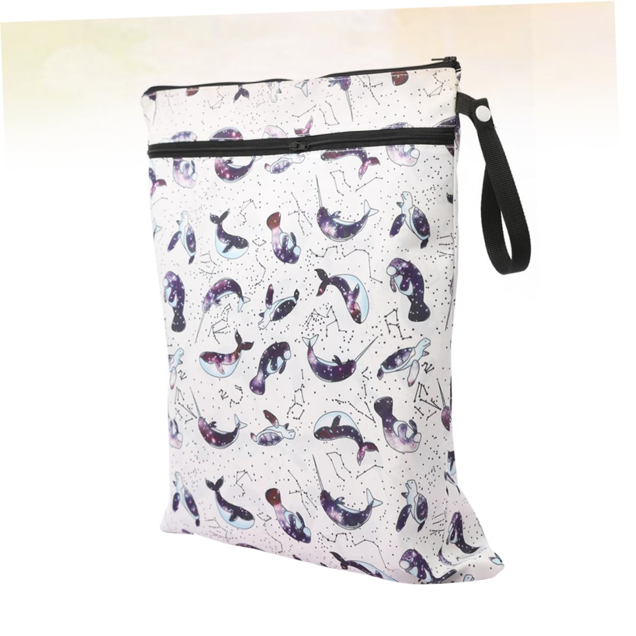Abaodam Bolsa De Almacenamiento Reutilizable para De Tela De Bebé 2 Unidades con Patrones De Moda De Algodón para Uso Diario Y Viajes.