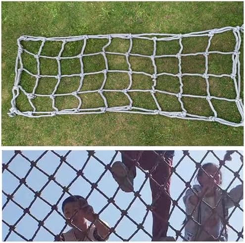 Outdoor Safety Nets for Balconies, Climbing Trees, and Playgrounds - 8mm Thick Protective Netting, Stair Cover, Plant Climbing Rope Net (3.3x3.3ft)