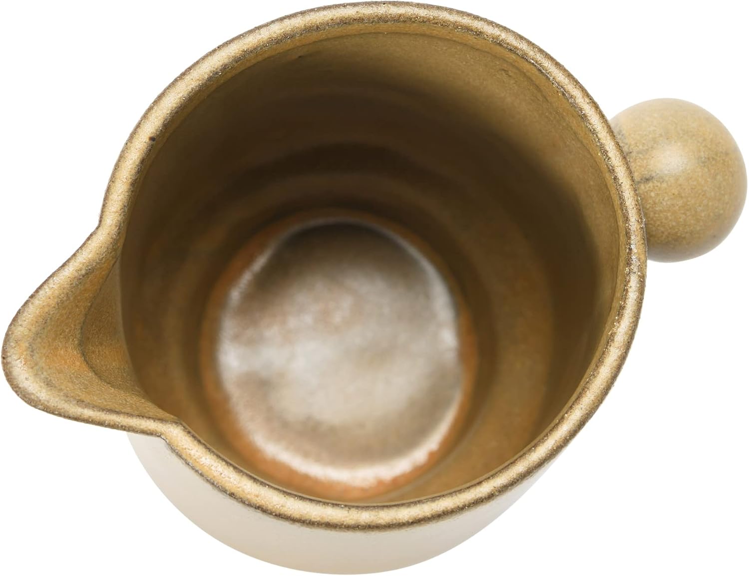 Creative Co-Op Modern Small Stoneware Pitcher or Vase, Putty Brown