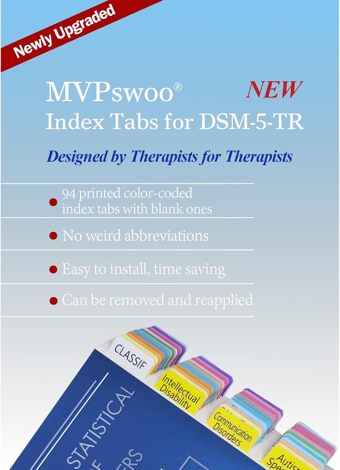 Upgraded Index Tabs for DSM-5-TR 2022, 94 Printed DSM-V-TR Tabs, 100 Tabs in Total, with Alignment Guide & Disorders Description Sheet for The Diagnostic and Statistical Manual of Mental Disorders - Image 4