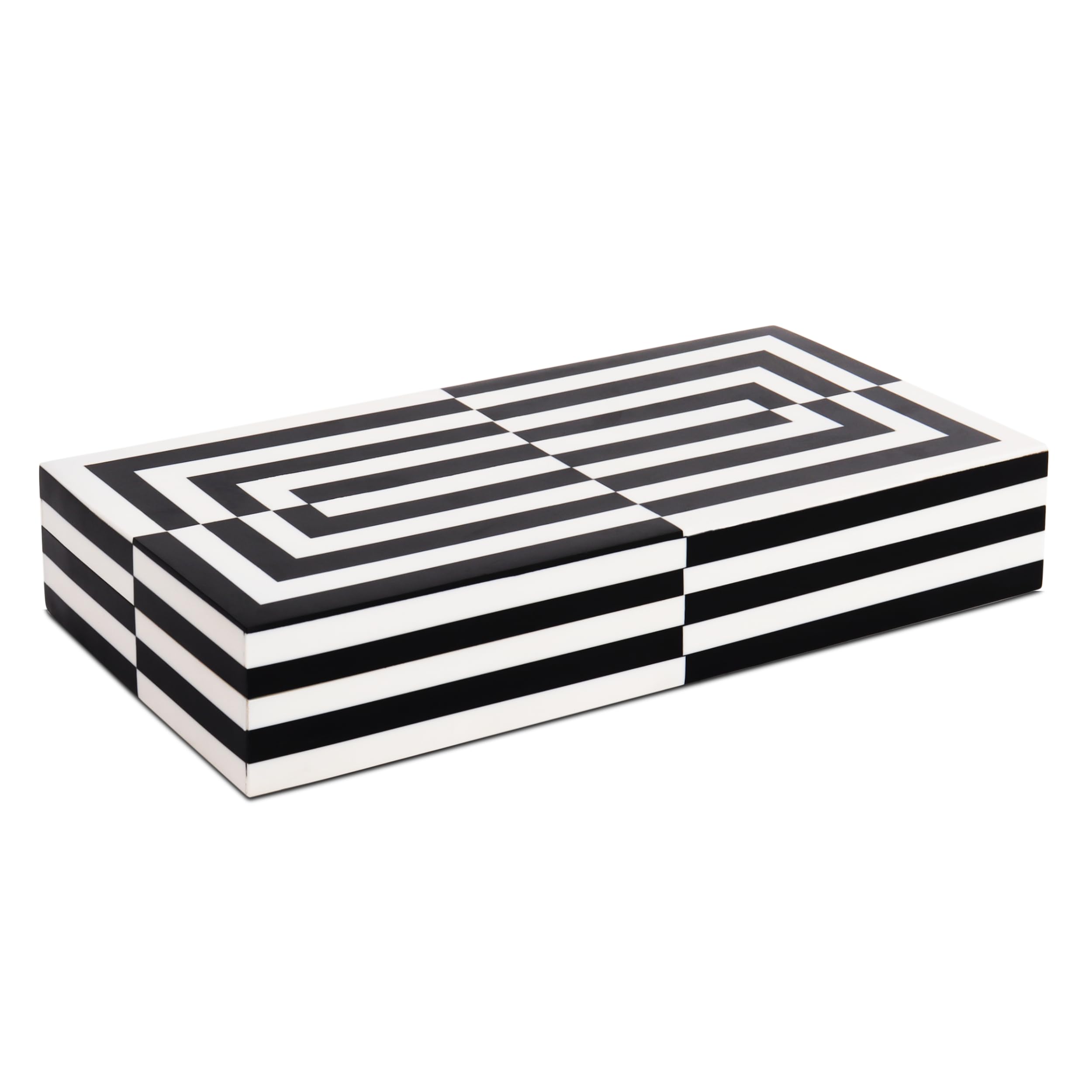 Handicrafts Home Caja de almacenamiento decorativa grande de 12 x 6 pulgadas, caja organizadora de mesa de café, decoración moderna del hogar, caja de recuerdos de recuerdo, caja de almacenamiento de