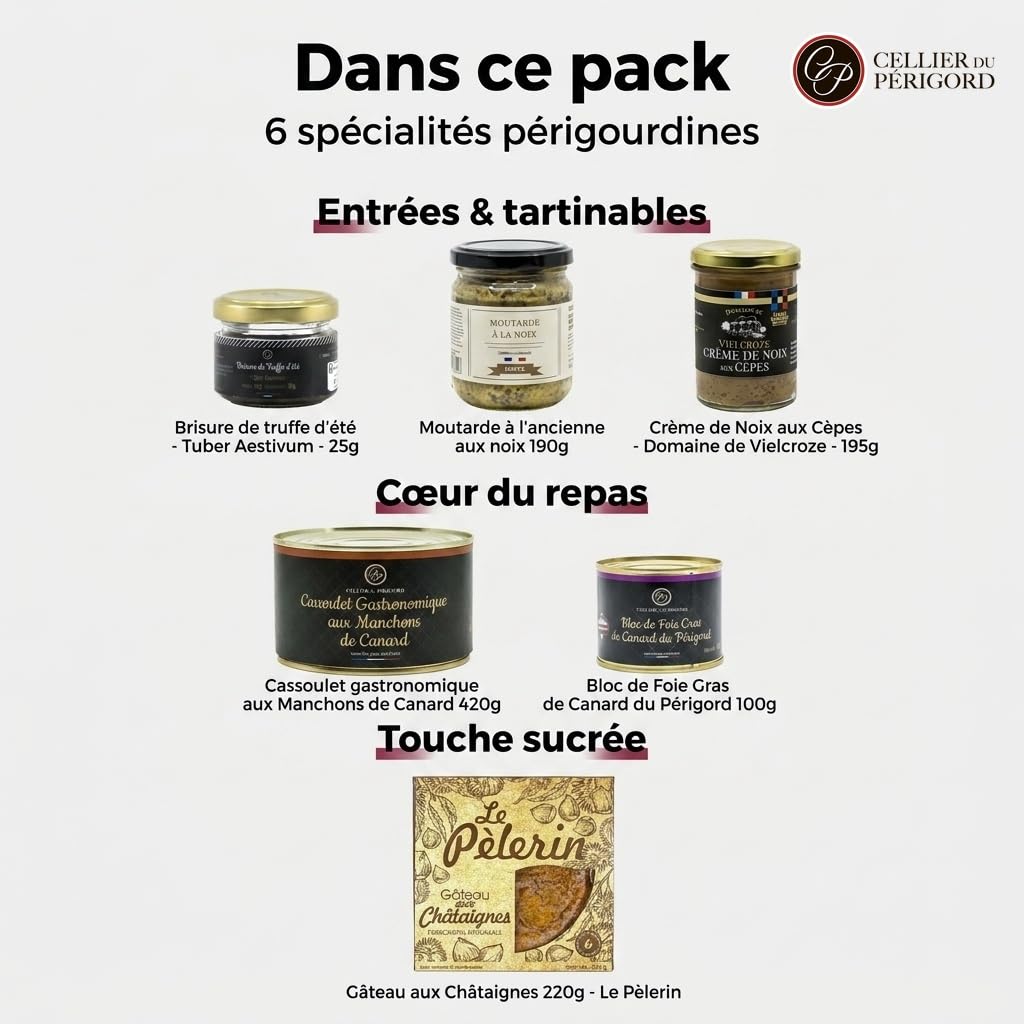 Cellier du Périgord Pack Découverte Repas Périgourdin 6 Pièces