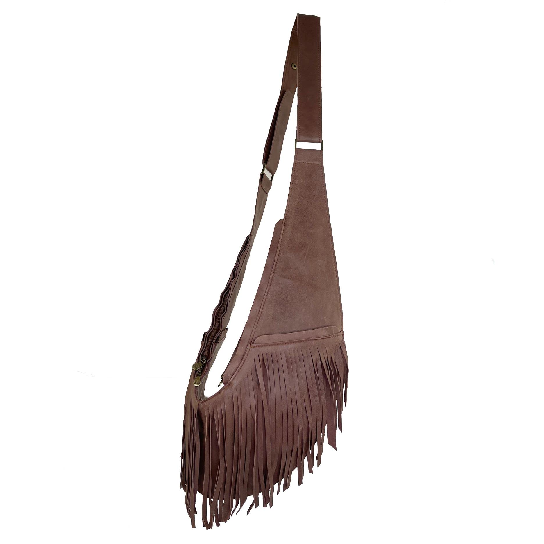 Crossbody Classic Full Fringe Leather Bag by SASH