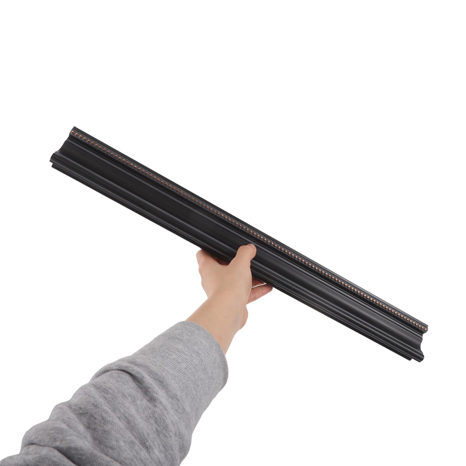 NOLITOY Strisce Decorative per Cornici 4 Pezzi, Modanatura Classica Europea Nera Finitura Retrò per Pittura a Olio, Bordi per Cornice da Parete per Casa, Ufficio e Decorazioni