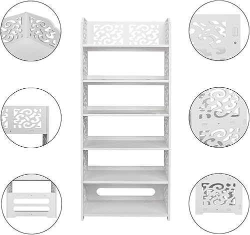 Miniatura 5 de Estante para zapatos, estante organizador de almacenamiento de zapatos, soporte de exhibición de zapatos que ahorra espacio para el hogar, sala de