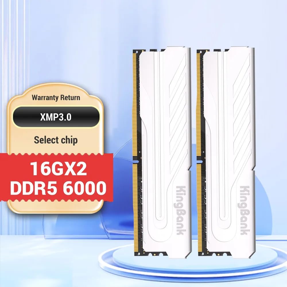 メモリー KingBank ddr5 6000Mhz cl30 32gb Computer Memory Ram Hynix A-die KingBank DDR5 32GB(2x16GB) 6000MHz