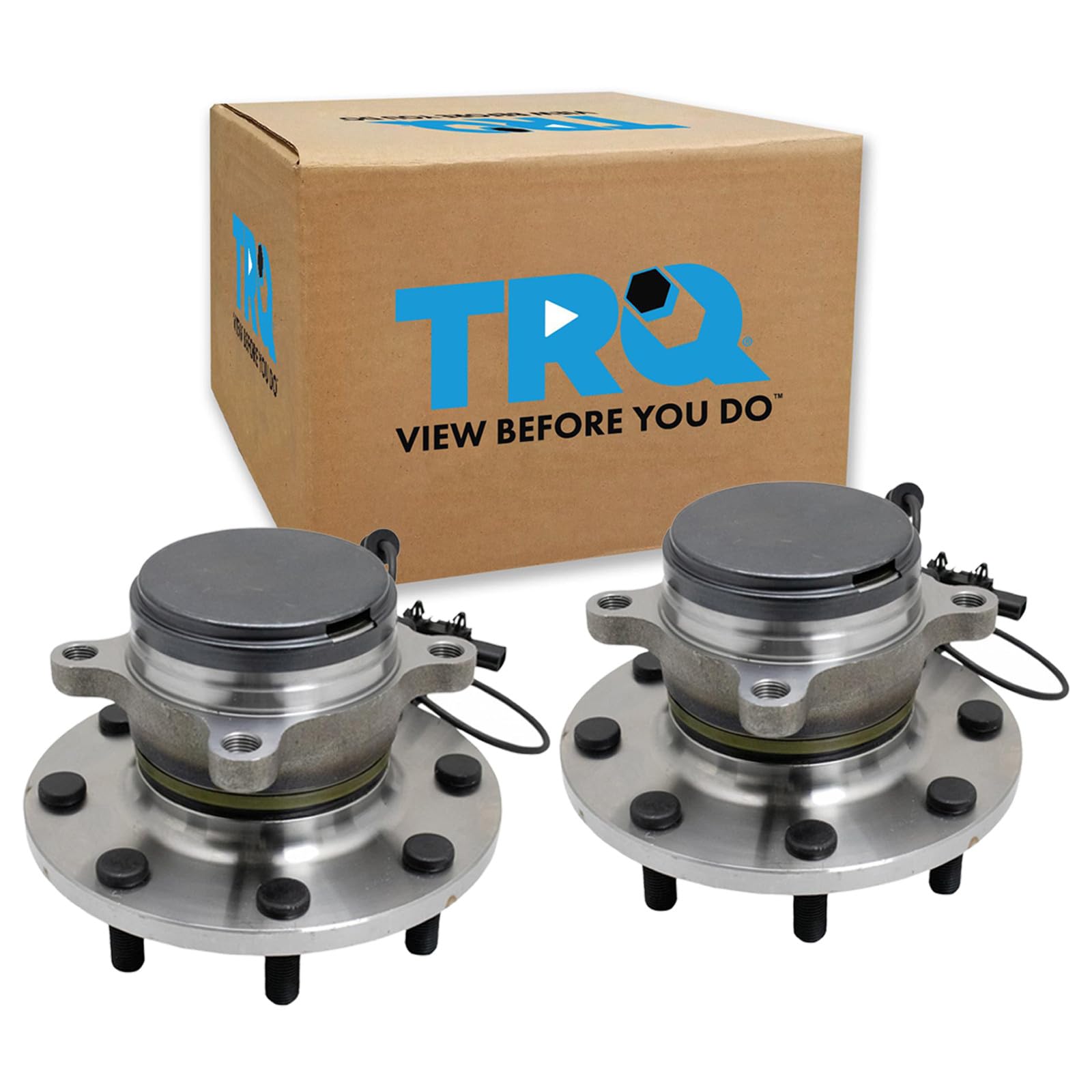 TRQ Front Left and Right Wheel Bearing and Hub Assembly Set 2 Piece