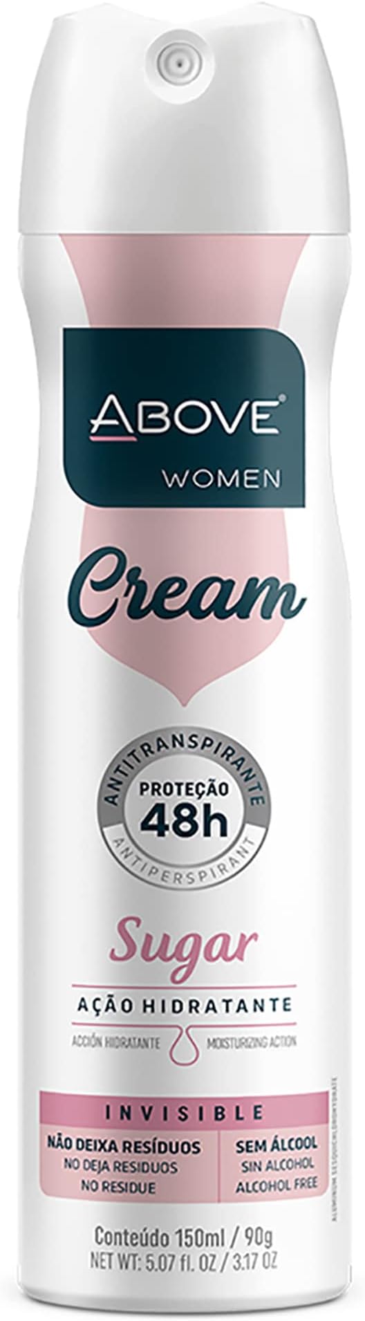 ABOVE 48 Hours Antiperspirant Deodorant, Cream Sugar, 3.17 oz - Spray Deodorant for Women - Patchouli, Oak Musk, and Citrus Notes - Stain-Free