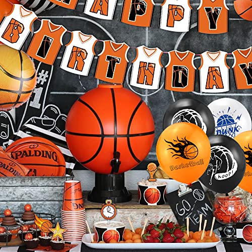 Basketball Party Decorations, 40 Pcs Basketball Birthday Party Supplies Including Basketball Happy Birthday Banner, Basketball Balloons, Cake Toppers Birthday Decorations For Boys Girls Kids Men #TOP6