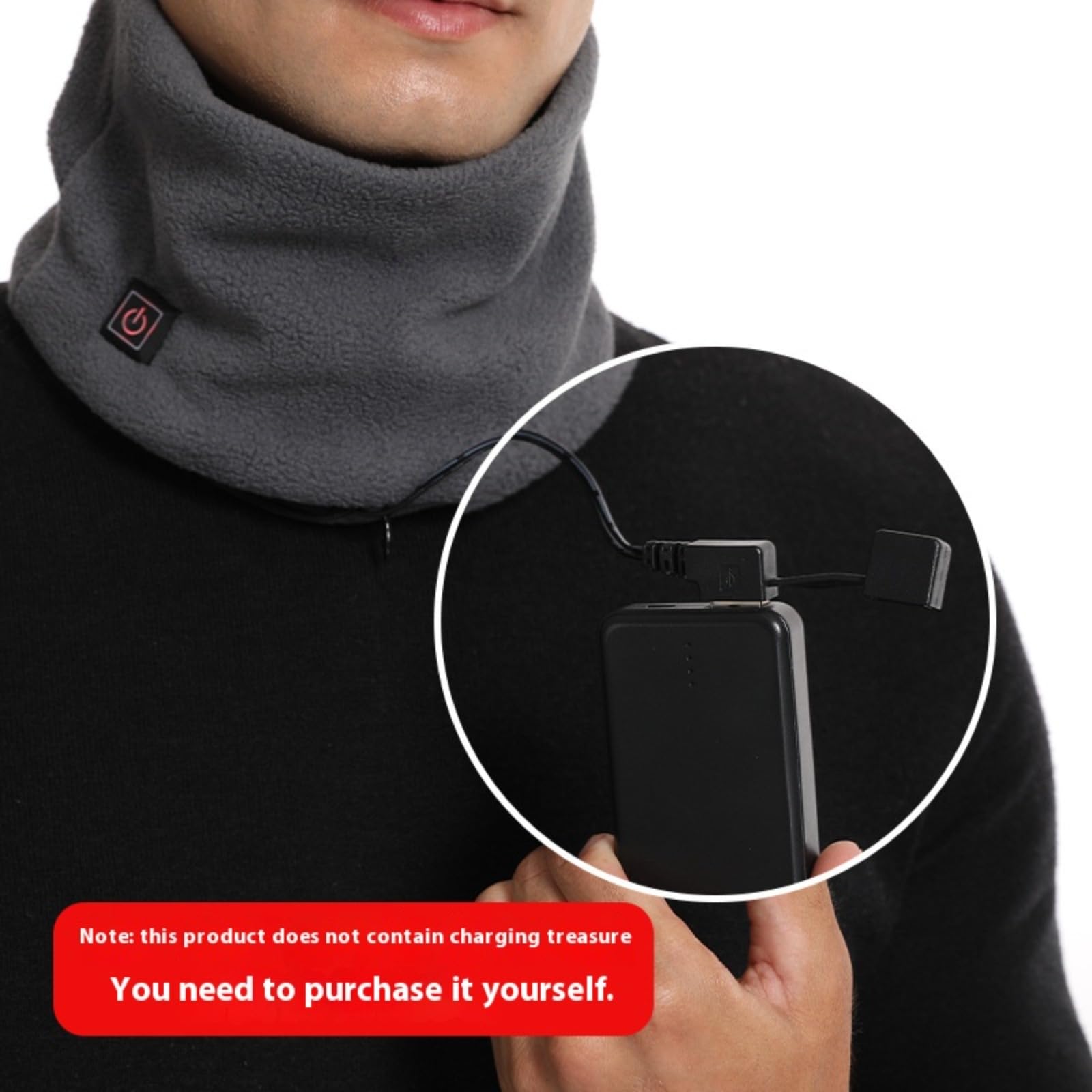 Écharpe chauffante Rechargeable,Cache-Cou Chauffant USB,Tour de Cou Chauffant cervicales,Echarpe chauffante,Convient à l'hiver pour soulager Les douleurs cervicales
