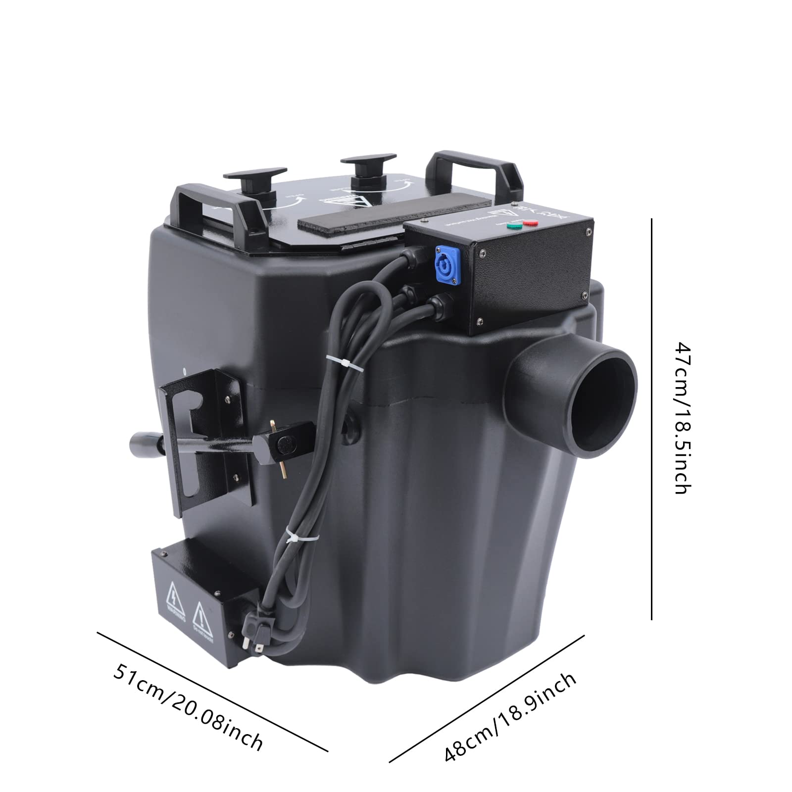 6000W Dry Ice Fog Machine DJ Stage Effect Low Lying Fog Machine Smoke Machine with Tube for Indoor Outdoor Stage Wedding Party Club