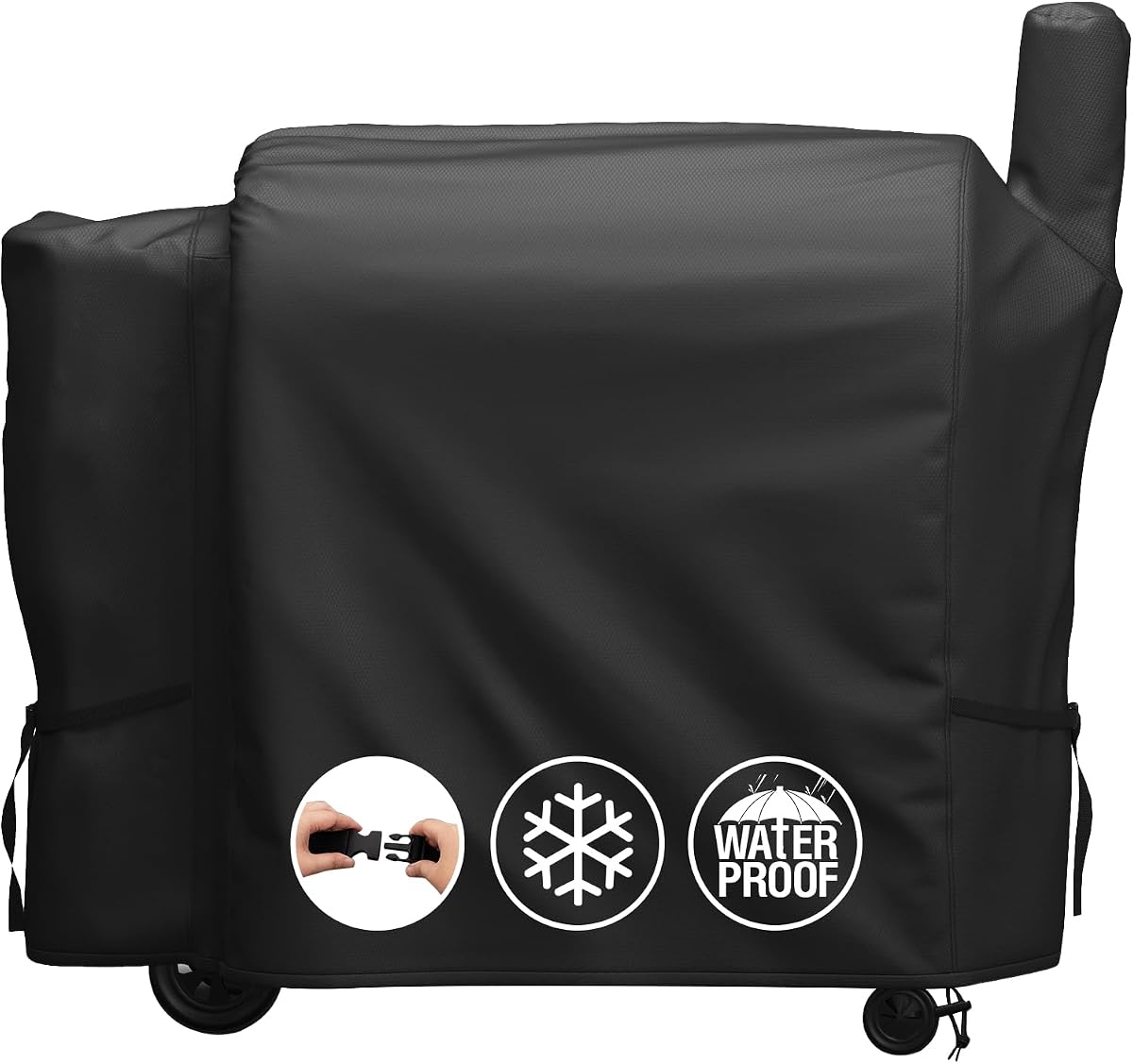 Grill Cover for Pit Boss 820 /Pro 850, Z Grill 700, Wood Pellet Smoker Cover for Pitboss, Waterproof & Heavy Duty BBQ Grill Cover for Pit Boss 820 Deluxe, Pro 850 and Z Grill 700, Black