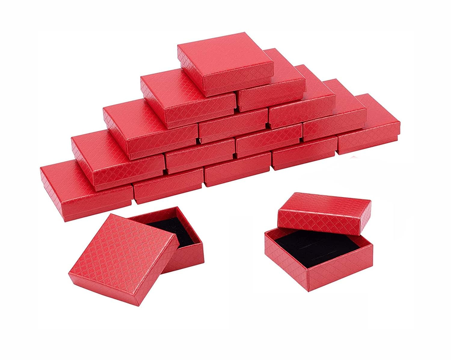 Kaguyo 15PCS White Cardboard jewellery Boxes