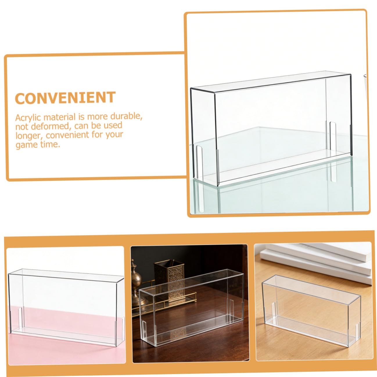 Caja Transparente de Acrílico para Consola de Juegos, Protección Antipolvo Resistente y Diseño Transparente Adecuado para Exhibir Mesa de Juego