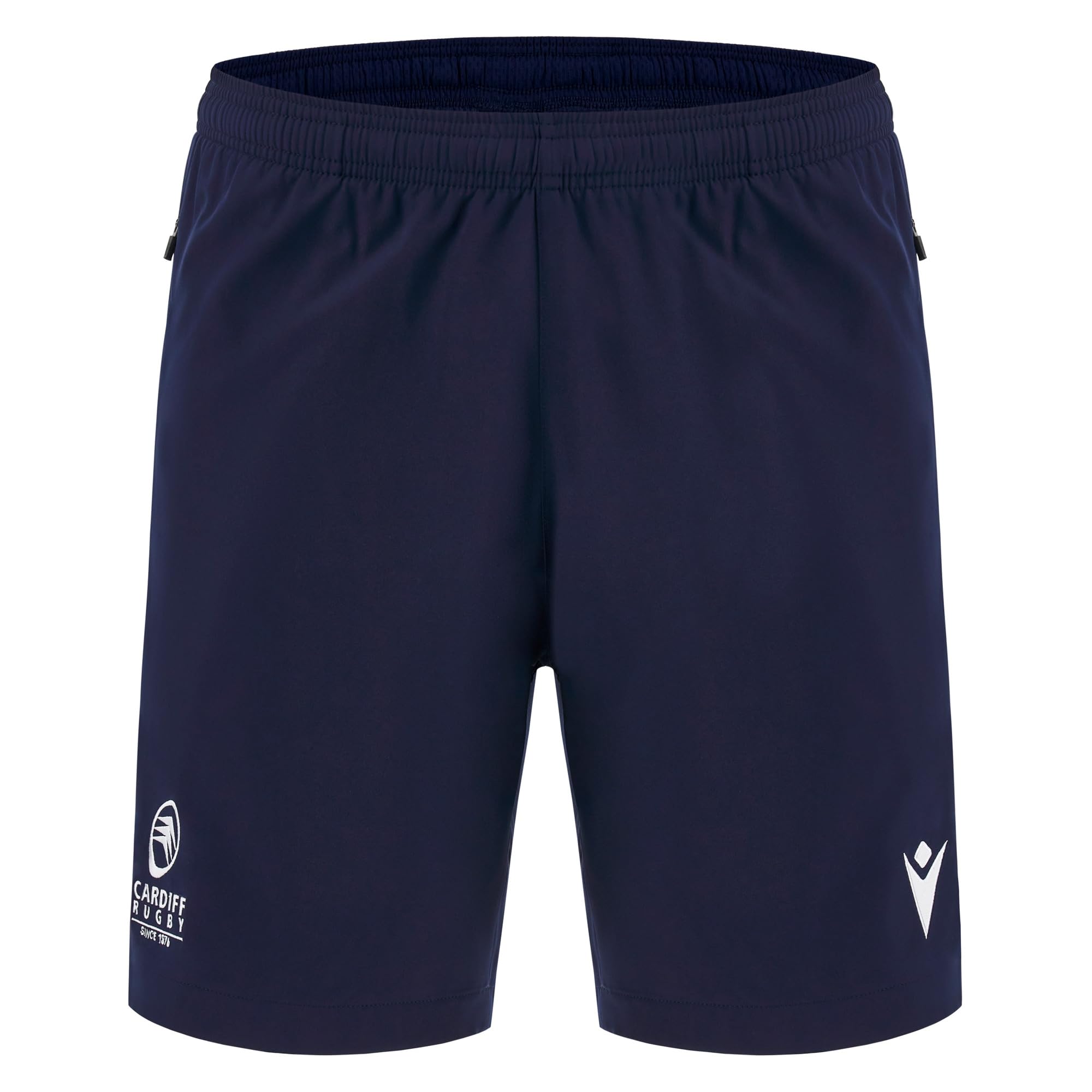 Macron Men's Blue Cardiff Rugby 2025/26 Bermuda Training Shorts Navy (Uk, Alpha, Xxl, Regular, Regular, )