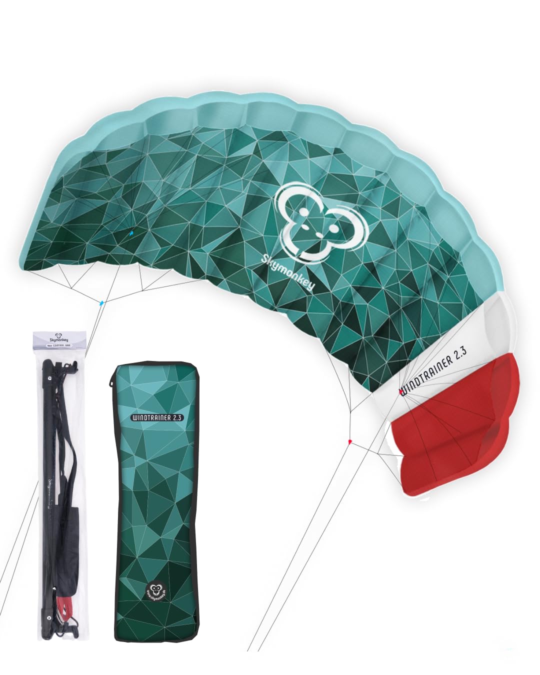 Skymonkey Windtrainer 2.3 Trainer-Kite/Lenkmatte 4-Leiner Ready 2 Fly