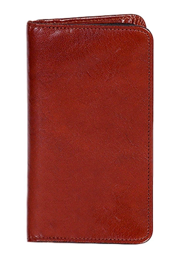 Scully Leather Pocket Weekly Planner Italian Leather 1008 Organizer,Cognac
