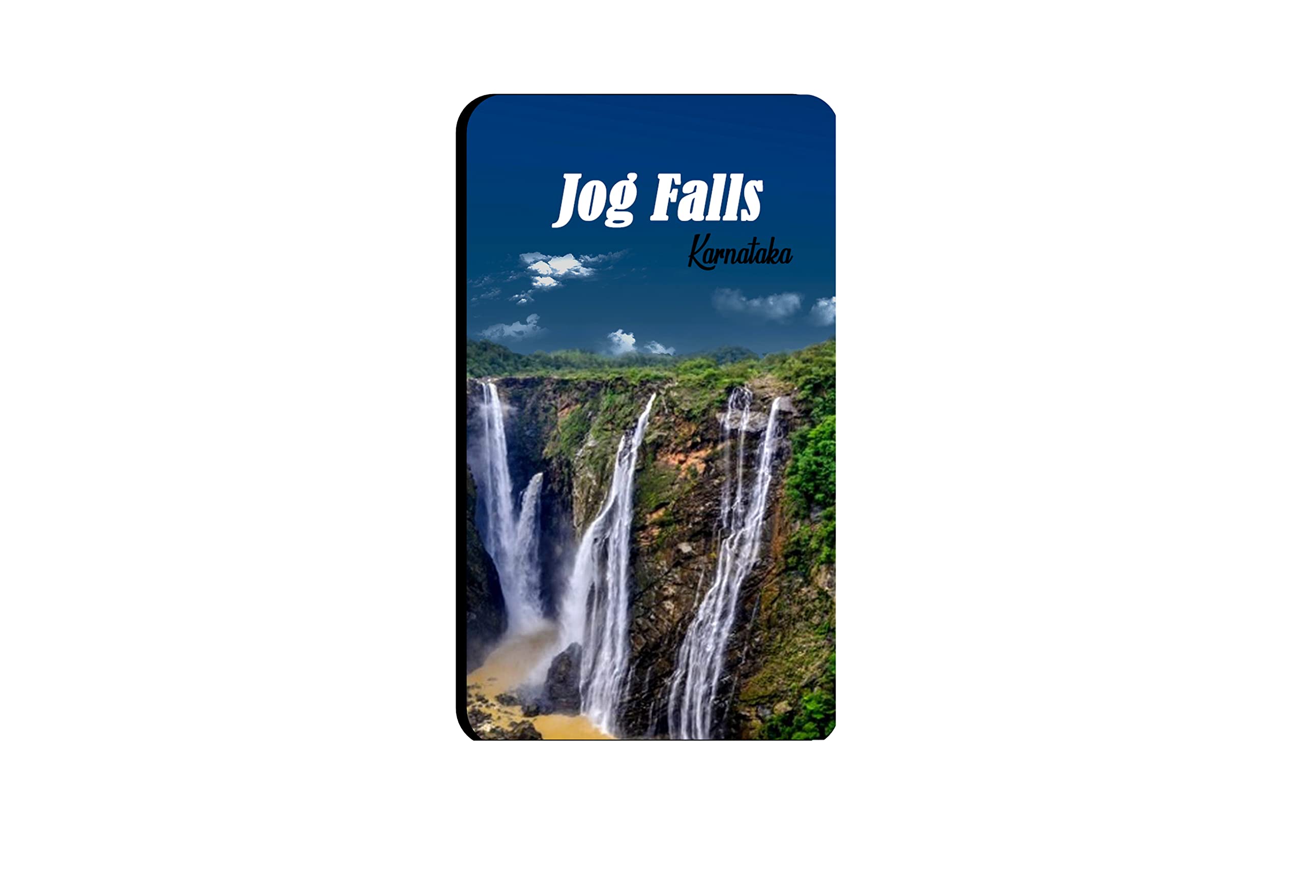 AVI Rubber Rectangular Fridge Magnet Multicolour Jog Falls Karnataka Design Travel Souvenir RFM00152-image-43