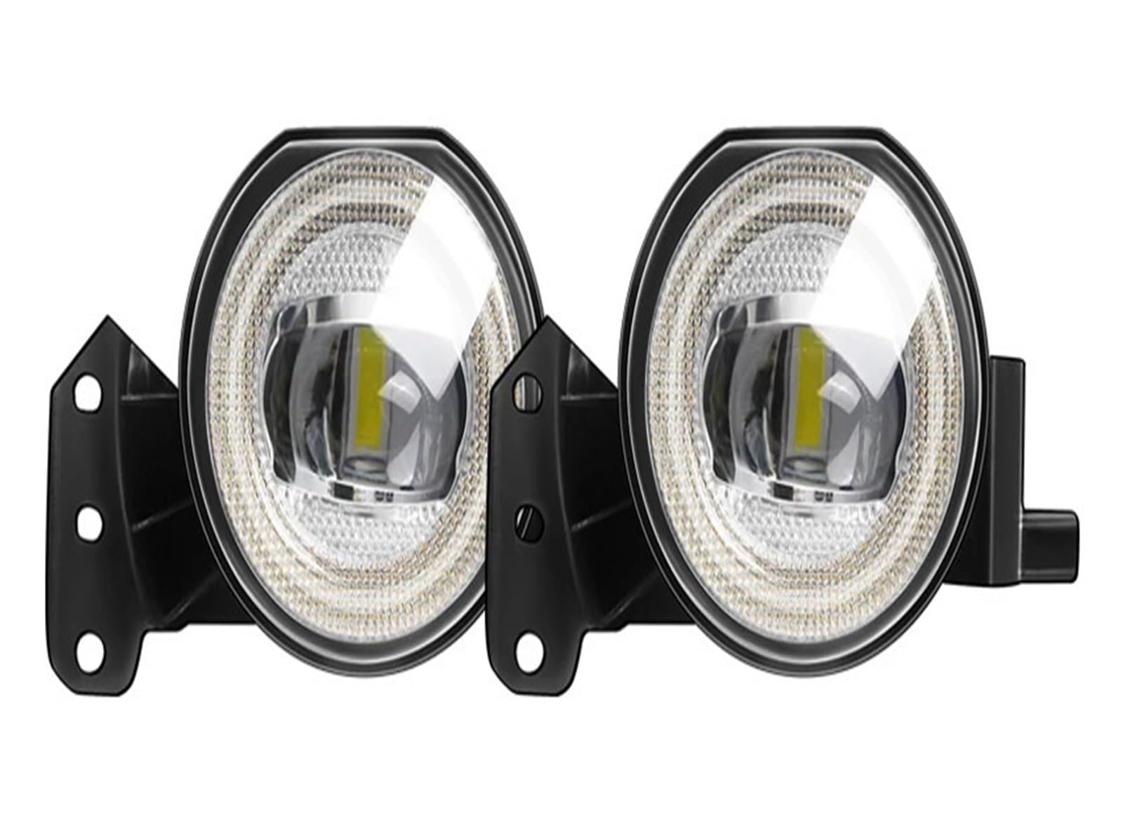 Brouillard Avant Angel Eye Antibrouillard DRL Voiture LED Diurne Lampe 9006 Pour BMW E46 E60 E63 E90 525i 530i 545i 550i 323i 325i Canbus Phare Travail(Yellow and Blue)