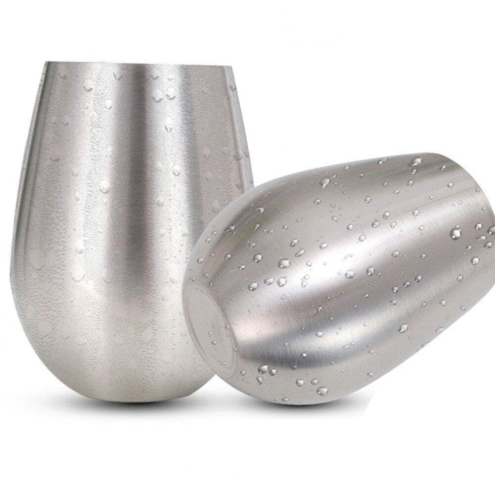 Gobelet à bière et vin en acier inoxydable au design épuré, lot de 2 tasses 500ml