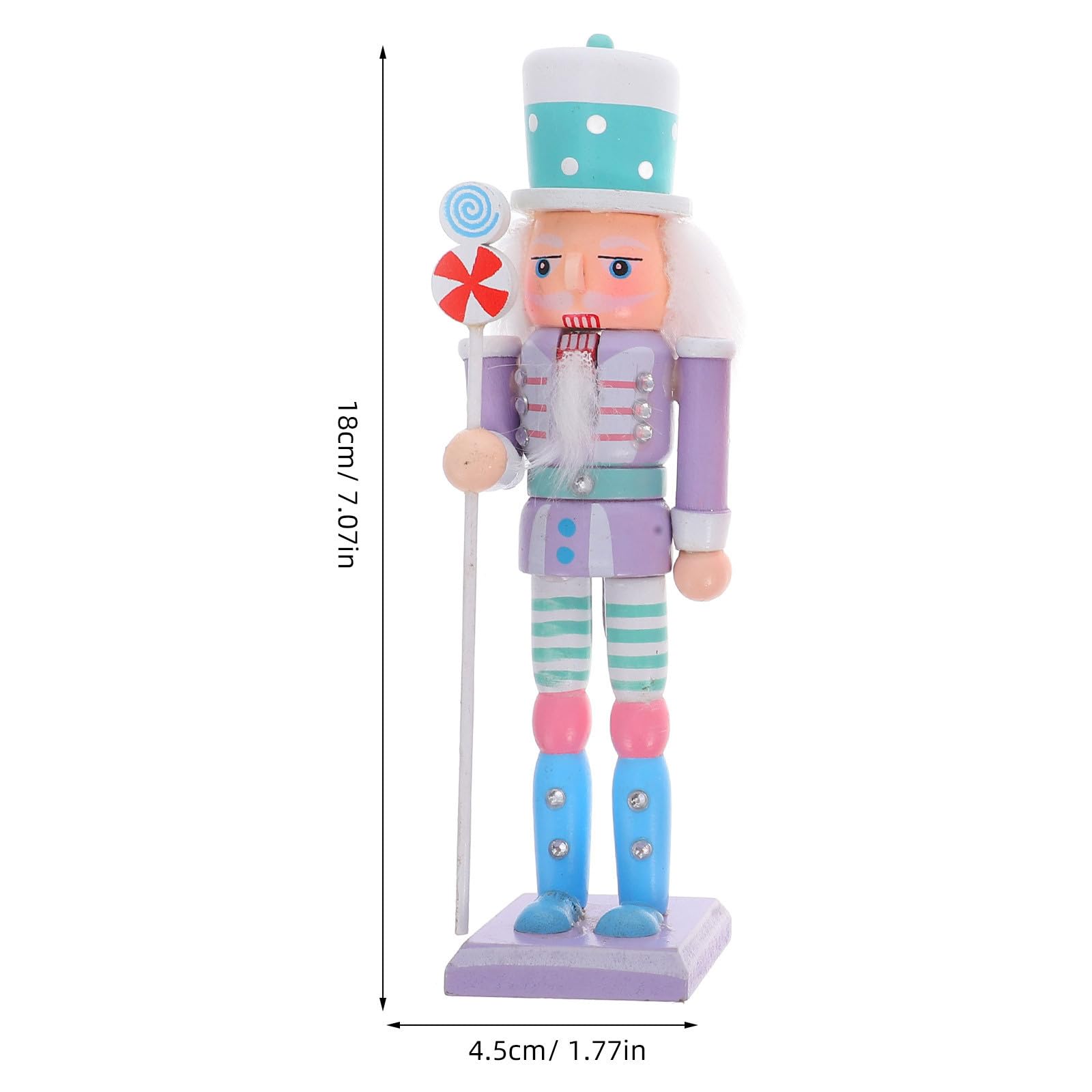 Beaupretty 8 Piezas Cascanueces Decorativo Navideño Soldado de Madera 18 CM