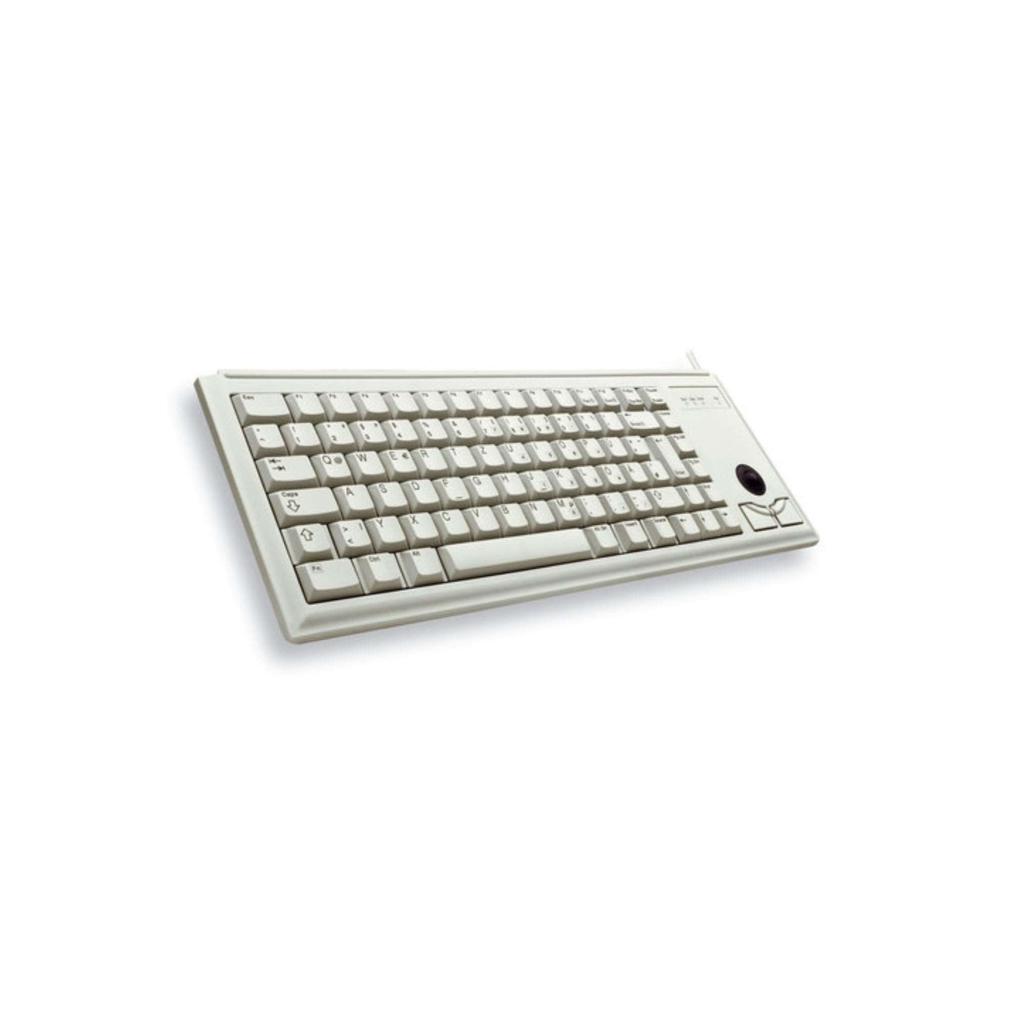 CHERRY G84-4400, Tastiera Compatta con Trackball, Layout per il Regno Unito (QWERTY), Cablate (Connessione USB), 2 Tasti Mouse, Switch Meccanici ML, Grigio