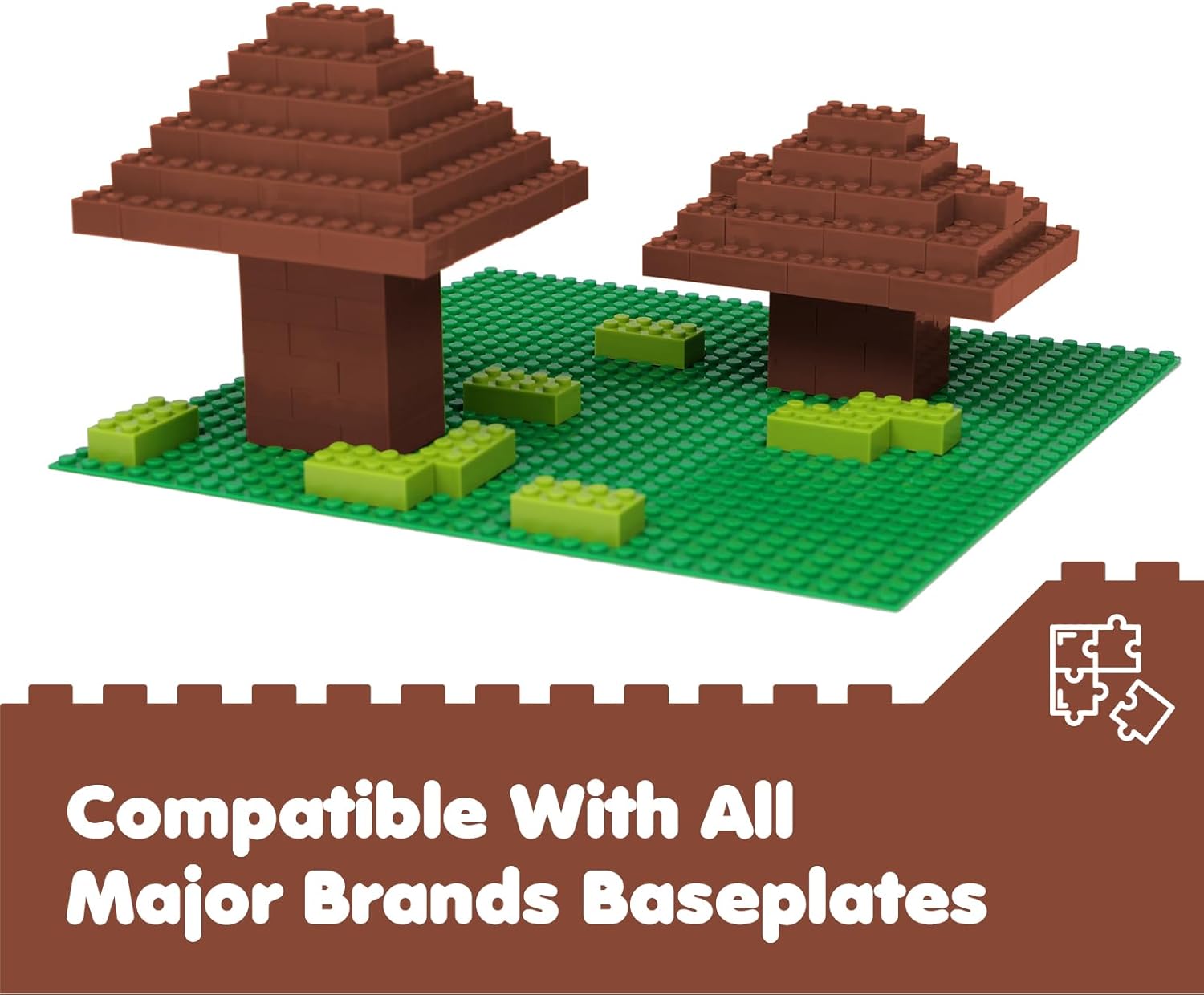 Lekebaby Classic Building Bricks, 200 Piece 2x4 Building Blocks STEM Creative Building Toys Compatible with All Major Brands, Educational Toy for Boys Girls 6 Years Old and Up(2x4 Brown)