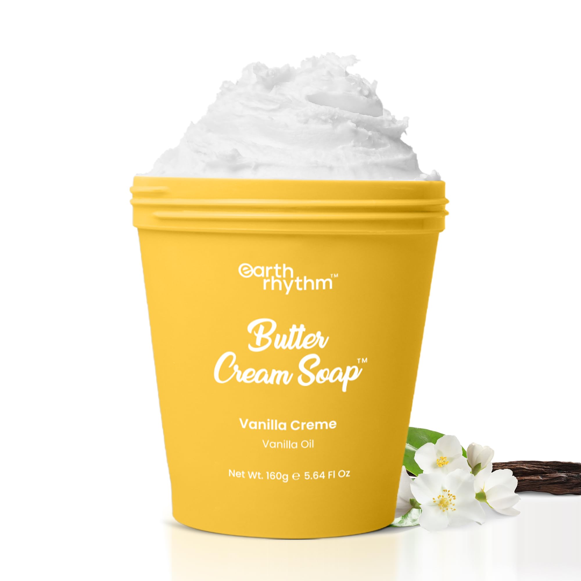 Earth Rhythm Vanilla Creme Butter Cream Soap Cleanse, Moisturizes Skin, Make Skin Soft & Supple | Vanilla Oil, Shea Butter | for All Skin Type | Men & Women - 160g-picture-11
