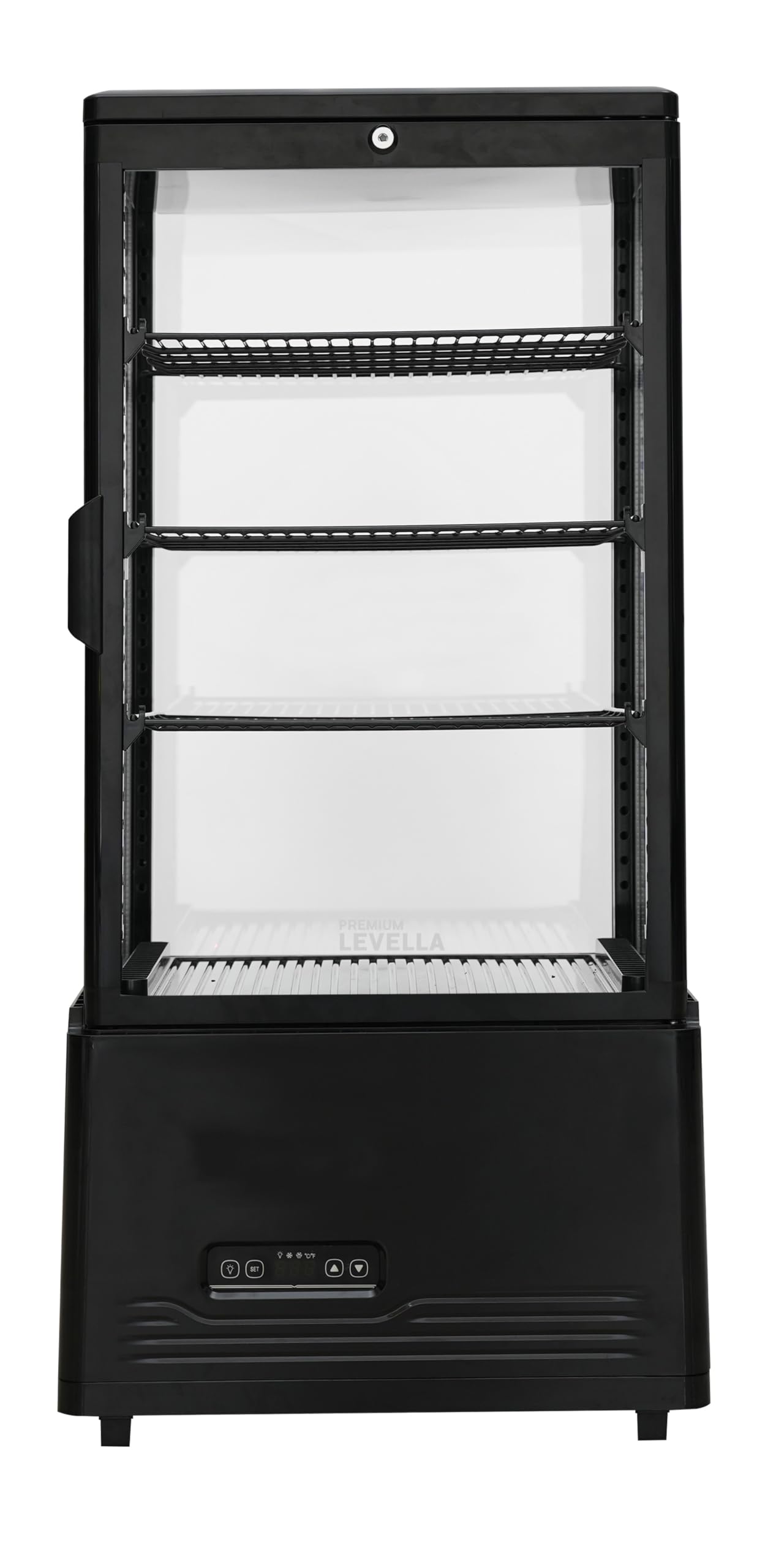 PremiumLevella PRNT297DX 2.9 Cu. Ft. 4-Sided Glass Refrigerated Display Case
