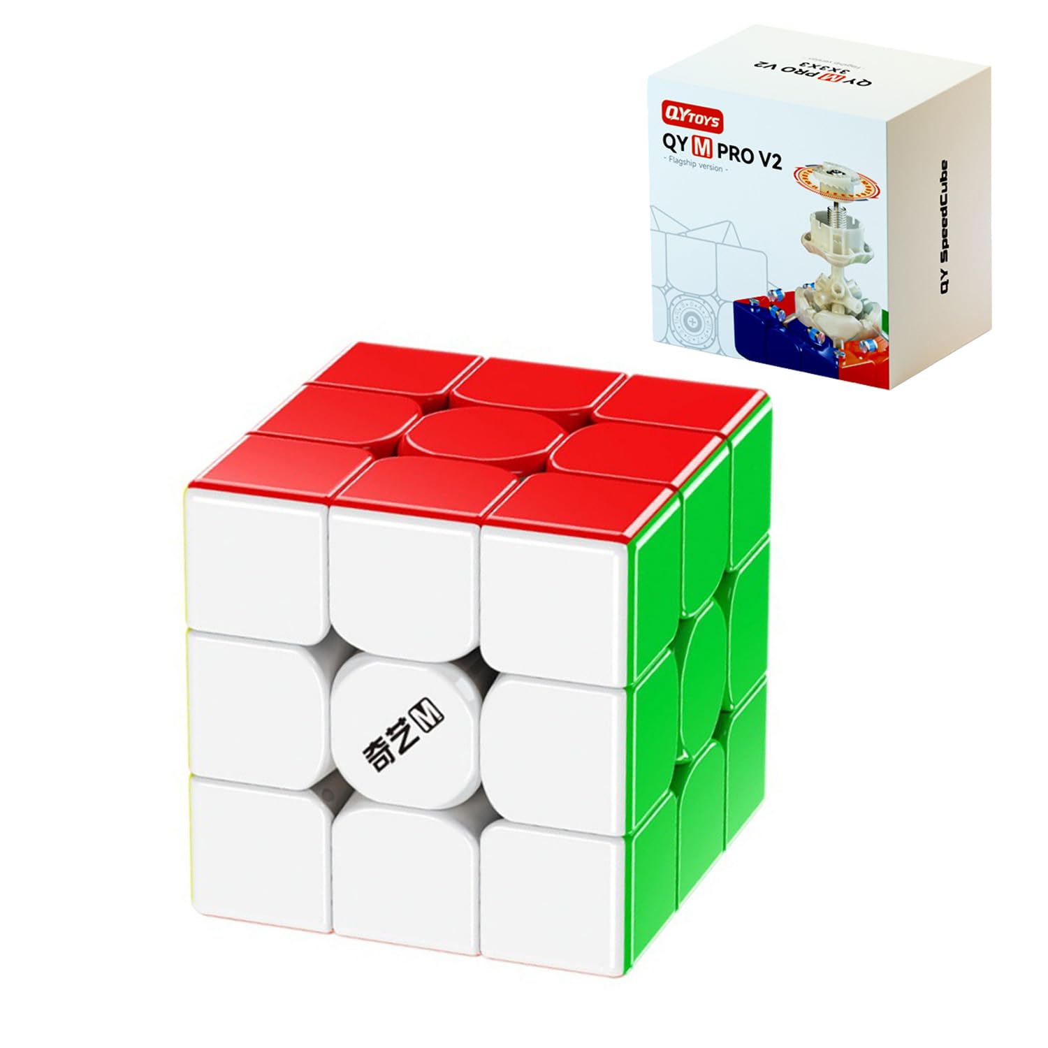Speed Cube, QY MS Pro 3x3 Magic Cube Fast Smooth Turning Stickerless Quicker 3D Puzzle Toys for Magic Cube Enthusiasts