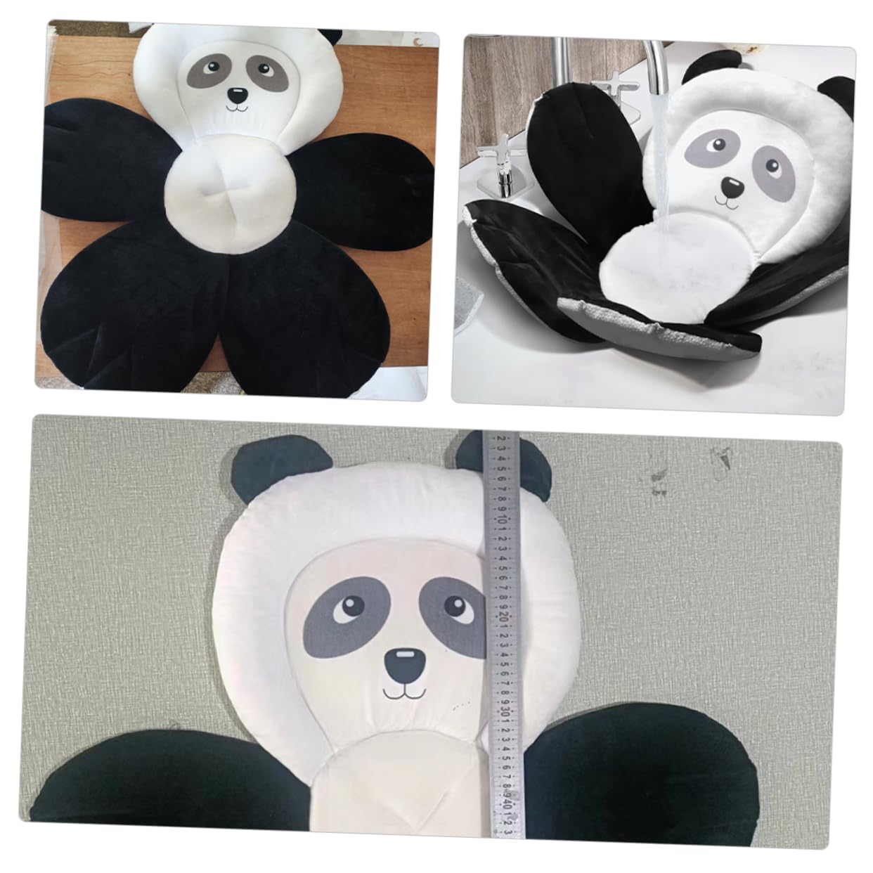 rutschfeste Babybadewannenmatte für Neugeborene Panda Form Waschbar Weich und Bequem für Badewanne und Dusche