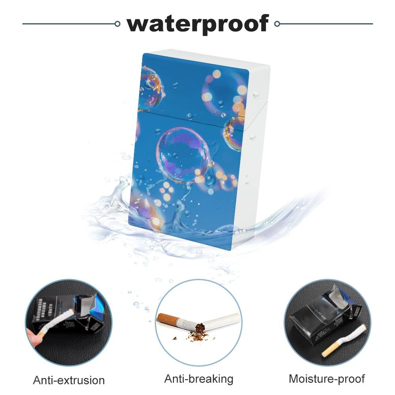 Amazon.com: Colored Soap Bubbles Cigarette Case Crush Proof Cigarette  Packing Box Portable Lightweight Cigarette Box for Men Women Smoker Gift :  Health & Household