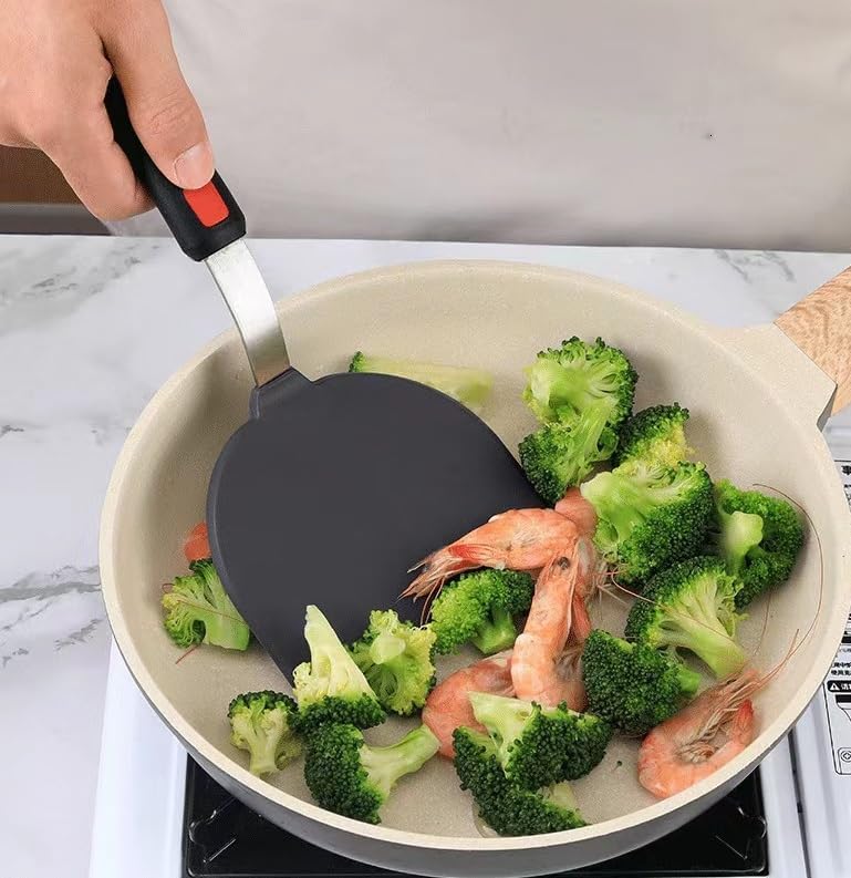 Hotec Silicone Spatula Turner for Nonstick Cookware, Cooking Spatulas 600°F Heat Resistant Large Flexible Rubber Spatula Set of 3, Kitchen Utensils for Flipping Eggs, Burgers, Pancakes, Crepes - Image 5