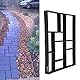 Beton Form, 60,5 x 50 x 4,5 cm Garten DIY Beton Pflastersteine Sprungbrett Form wiederverwendbar Weg Walk Maker Maschine Walk Way, Schwarz