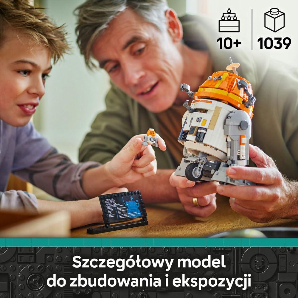 LEGO Star Wars Droid astromechaniczny Chopper (C1-10P), zabawka dla dziecka do zbudowania, zestaw konstrukcyjny dla 10-latka z figurką, pomysł na prezent dla chłopca, dziewczynki, całej rodziny 75416