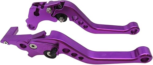 Palanca de embrague de freno corto CNC 6 posiciones púrpura para Kawasaki Ninja 400R 2011 púrpura,Verde,Naranja,Rojo