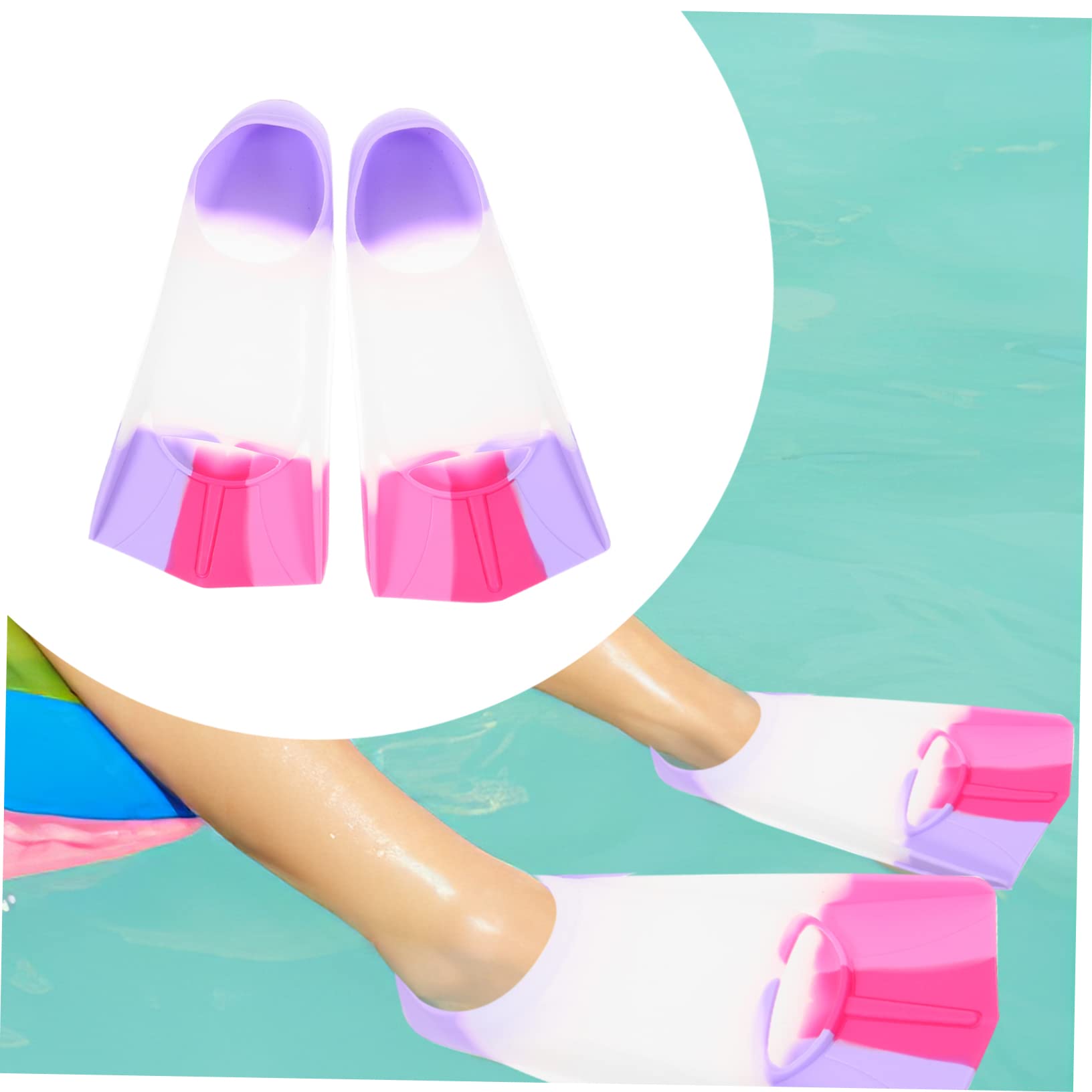 Toddmomy 1pair Boy Girl Swimming Fins Silicone Diving Flippers for Training Lightweight and Portable Swim Aid for Boy Girl for Pool and Sea Snorkeling Multi-Color Options