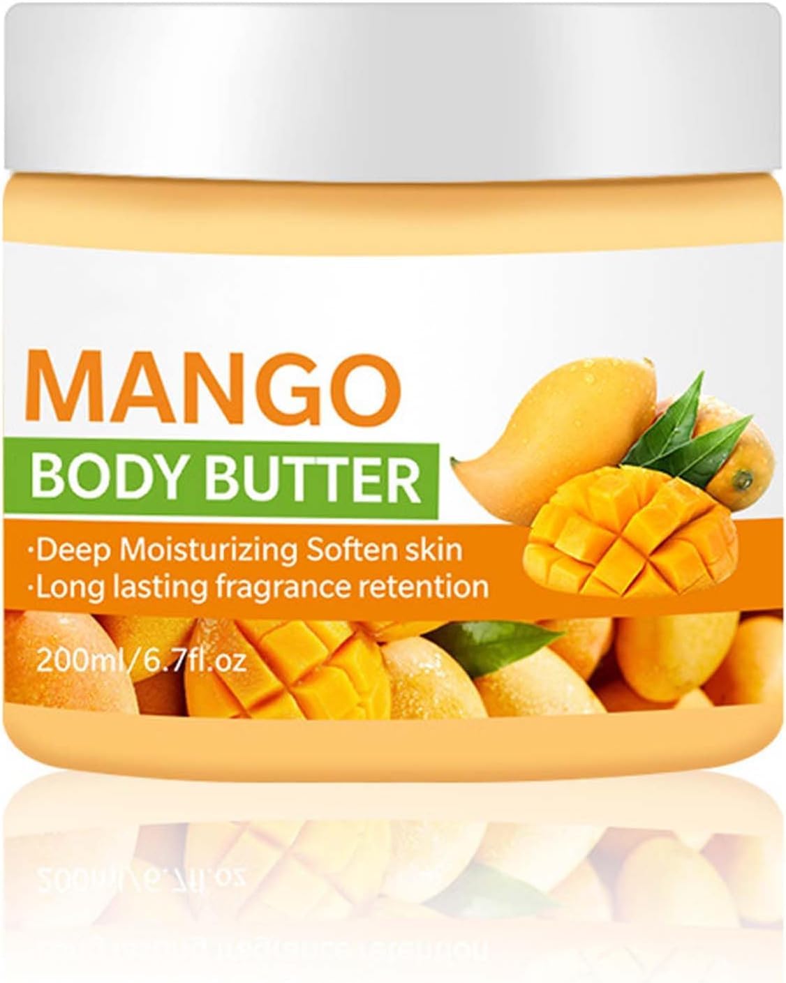NALACALMango Body Butter, Large-capacity Body Lotion, Body Moisturiser With Mango, Body Lotion for Dry Skin, Body Skin Care Smooth Skin Deeply Moisturize Skin, Body Butter For Women & Men (200ml)