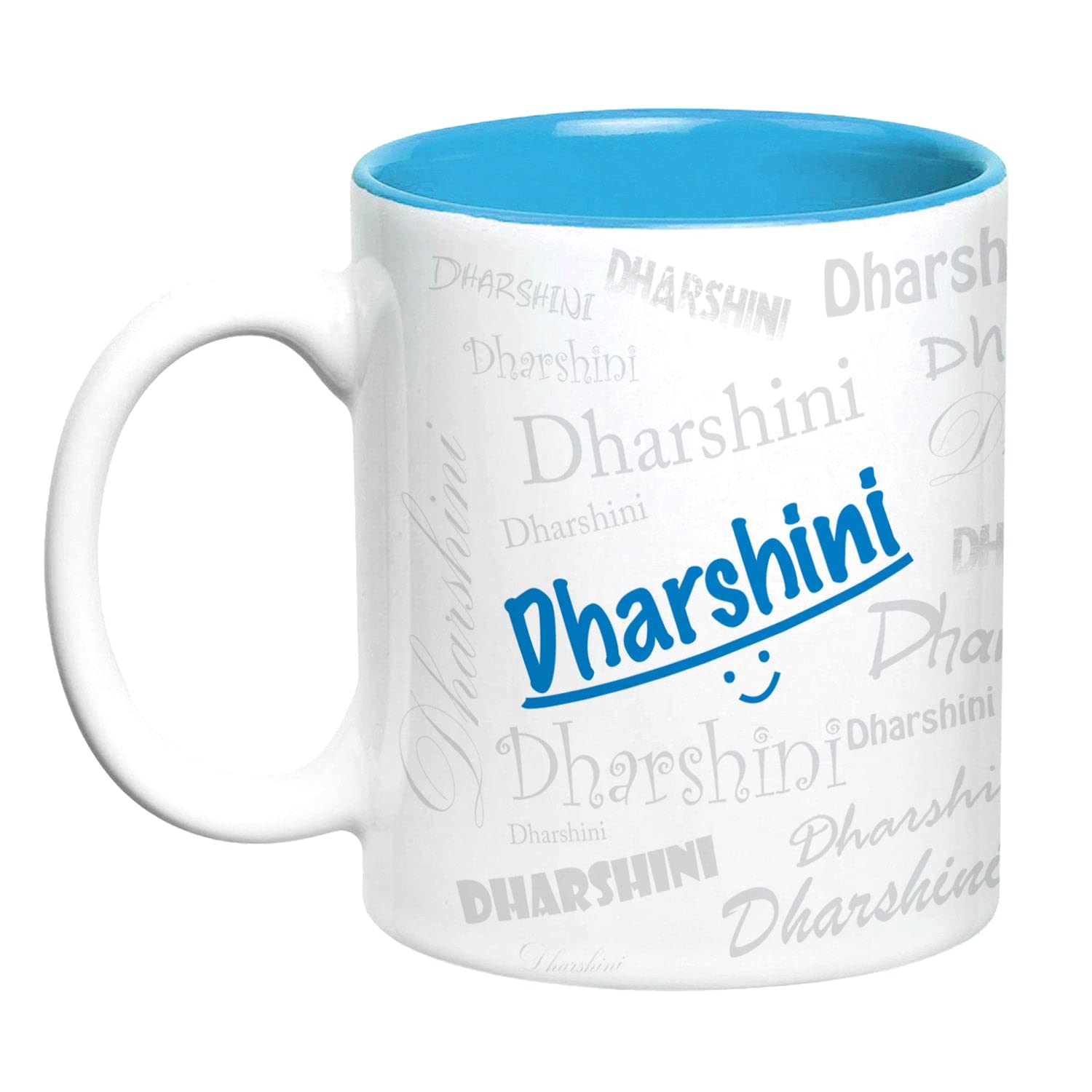 Hot Muggs Me Graffiti Mug - Dharshini Personalised Name Ceramic, 315ml, 1 Unit