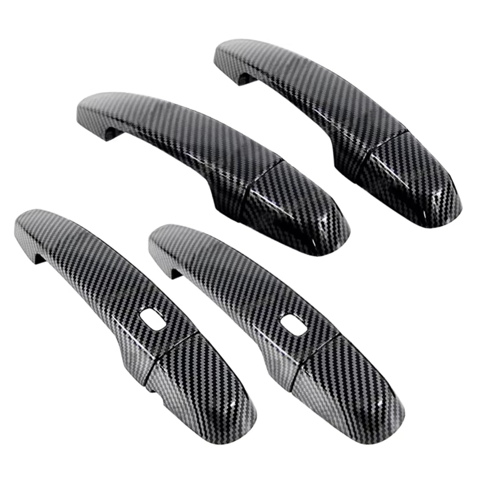 DSPOLIMV Outer Door Handle Cap Compatible with Chevrolet for Malibu 2016-2023 Sedan 1 Set Door Handle Cover Trim 2 Holes Carbon Fiber Style Car