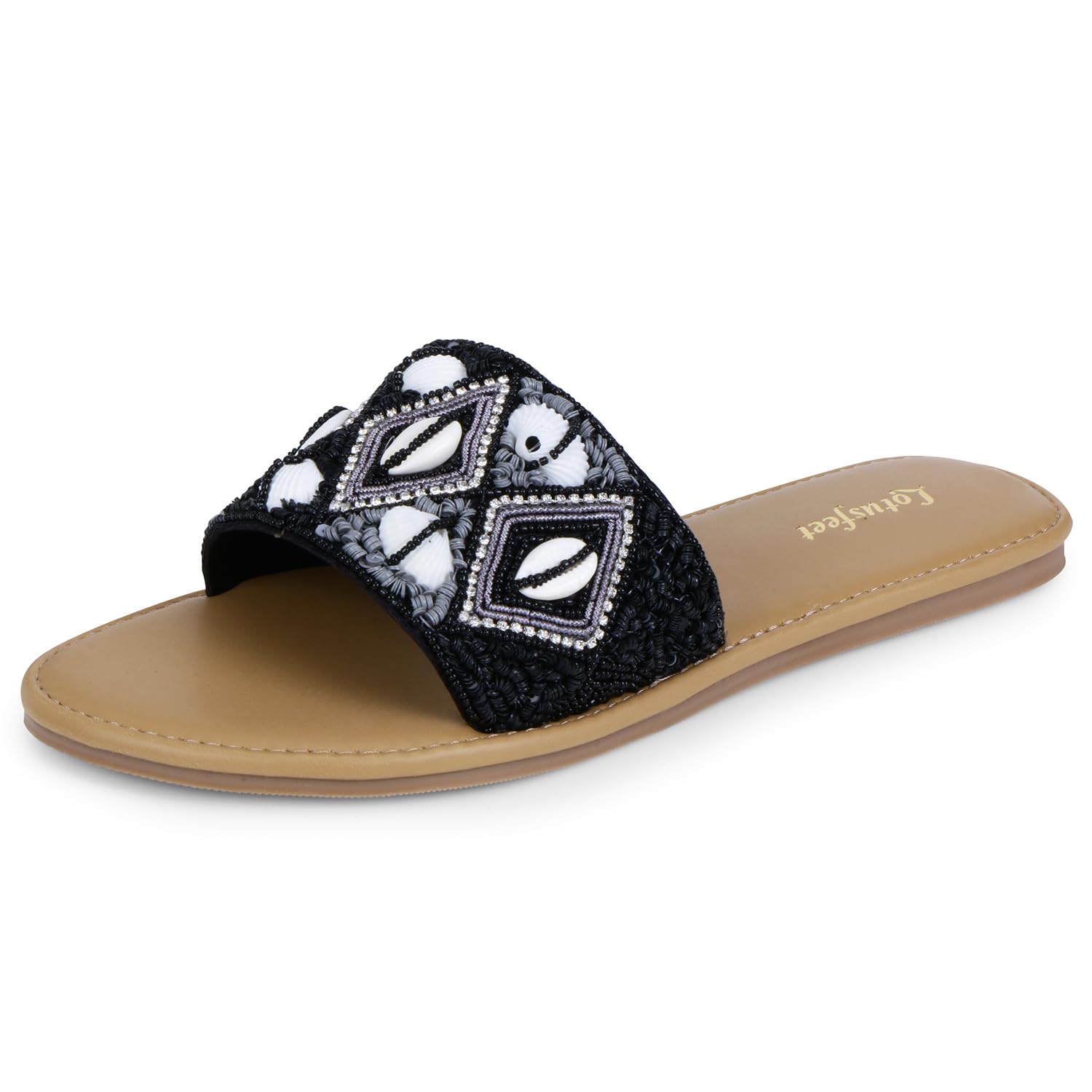 womens Pair of Embroidered & Embellished Flat Fashion Flip Flap for Daily use Trendy and Stylish Fancy Flip Flap For Women & Girls Anti-Skid & Comfortable & Comfy Fashion