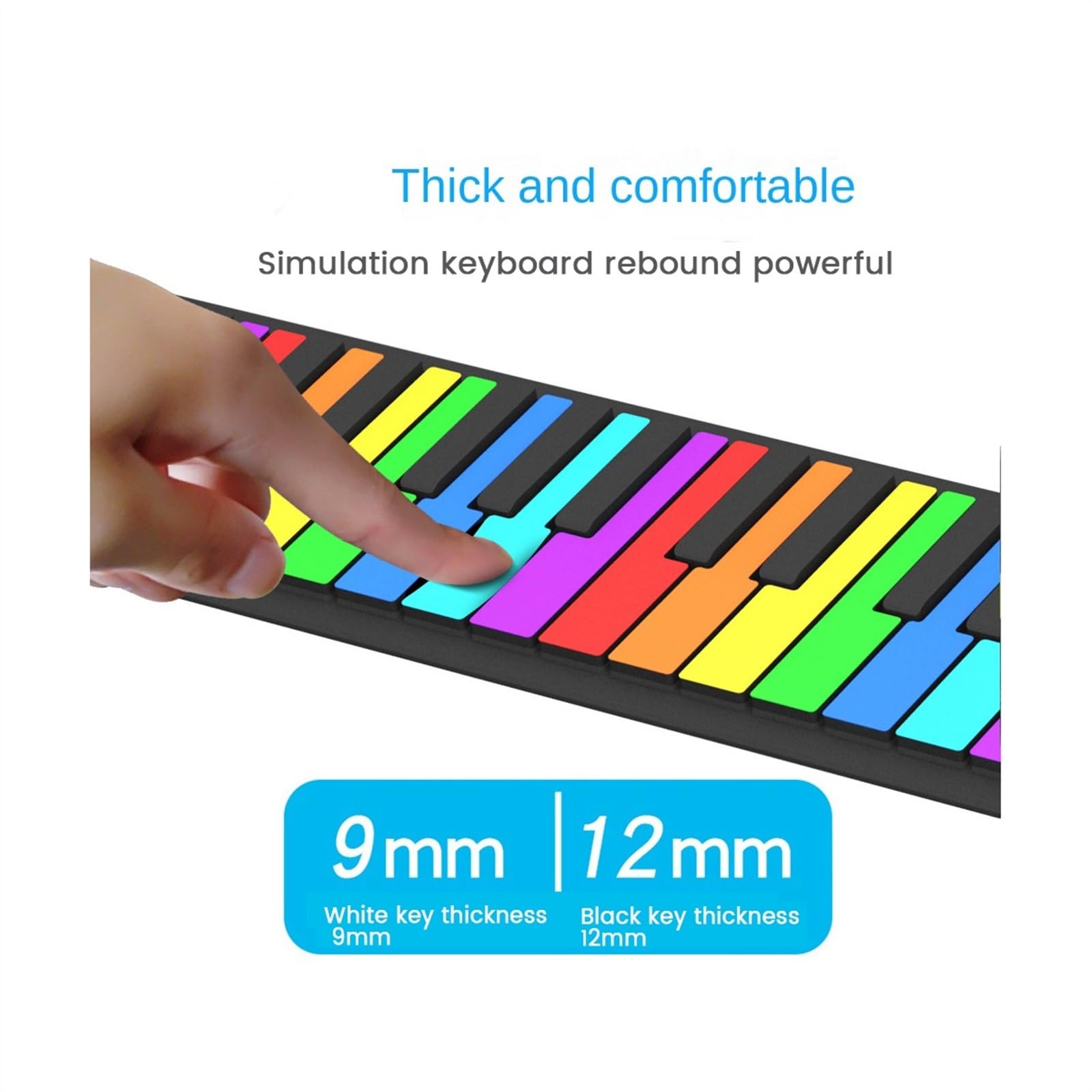 Pianoforte Roll-up Con Tastiera Digitale A 49 Tasti Con Altoparlante Pianoforte Elettronico A Mano Per Gli Amanti Della Musica Pianoforte Elettronico per Principianti
