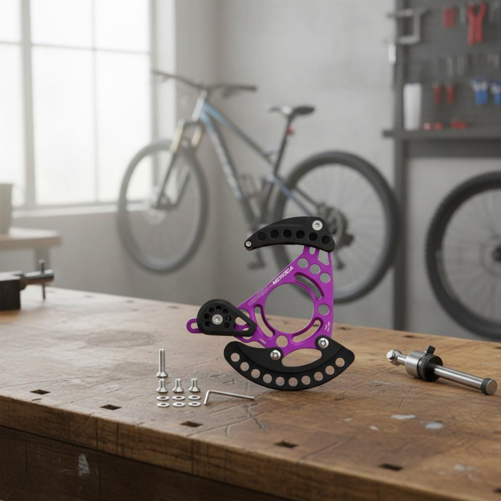 predolo Stabilizzatore Catena Monocorona Lega di Alluminio Guidacatena per Mountain Bike Lavorazione CNC Tendicatena per Bici da DH Downhill, Fuoristrada