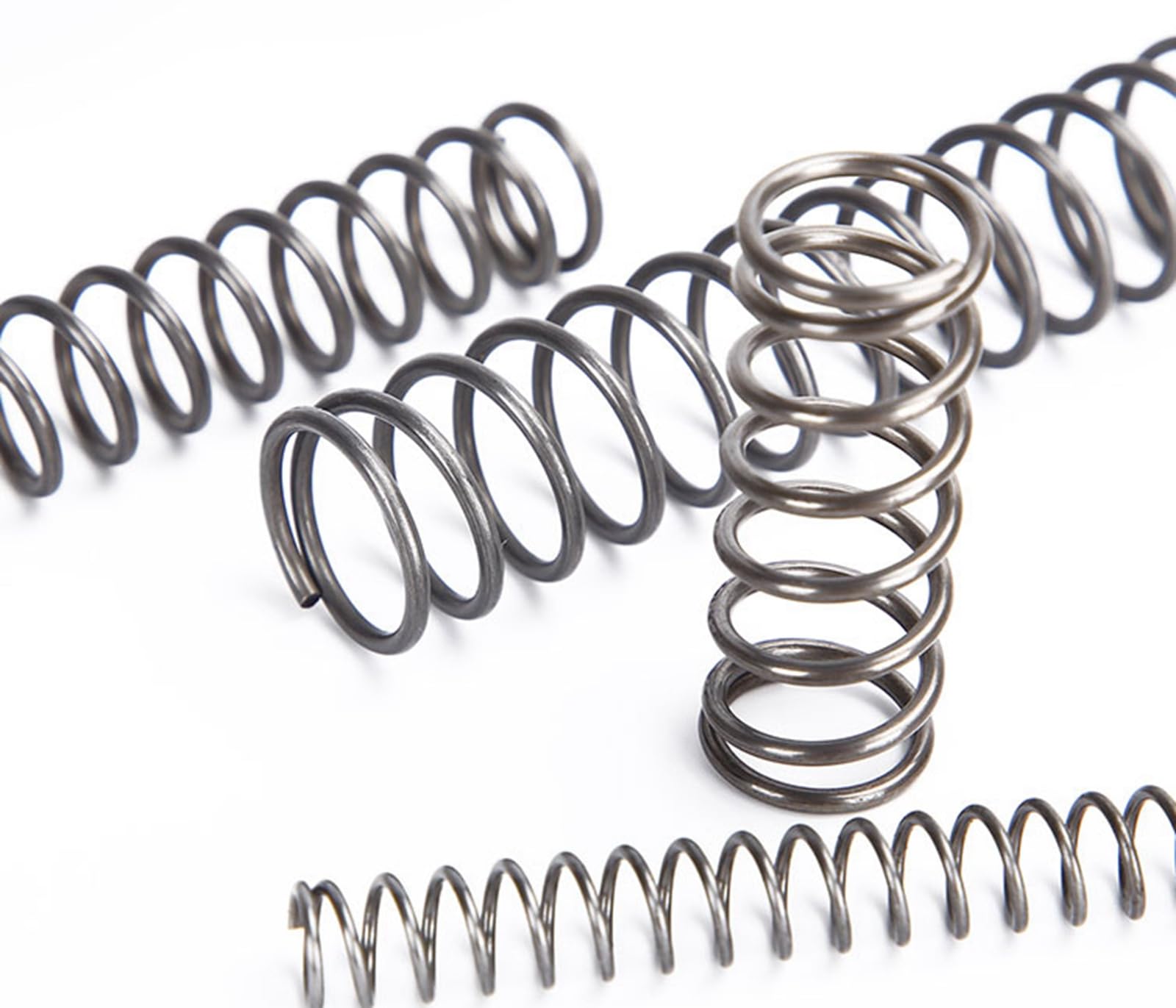 Roestvrijstalen drukveer, 1,4 mm, diameter 15 mm, OD 20 mm, lengte vrij, verpakking met 10 stuks
