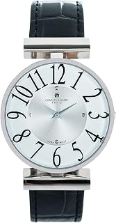 Charles-Hubert 6922-W Womens Stainless Steel Quartz Watch, Black