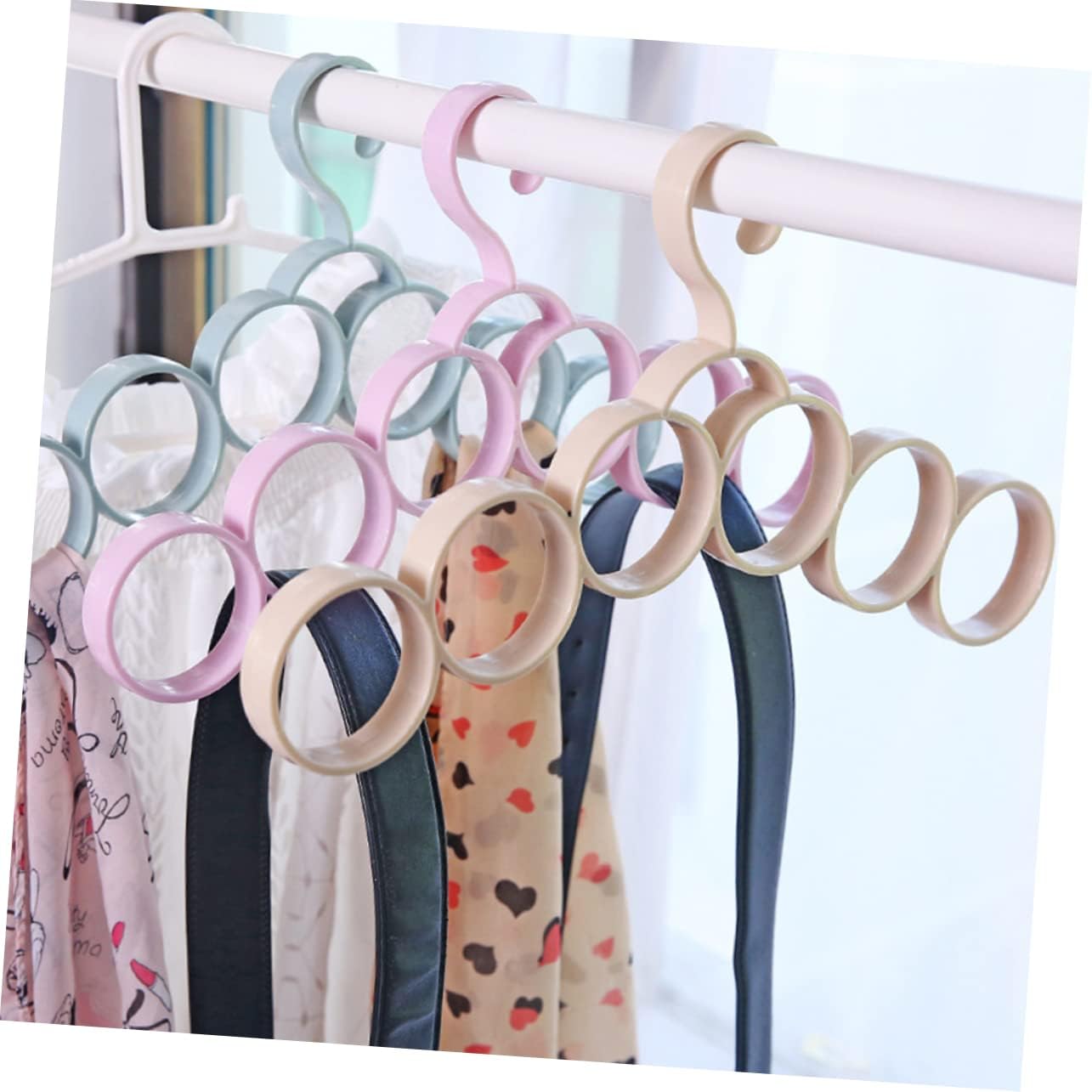 ABOOFAN 3pcs Space Saver Hangers for Shawls Coats Ties Home Supply Wardrobe Accessories Random Color