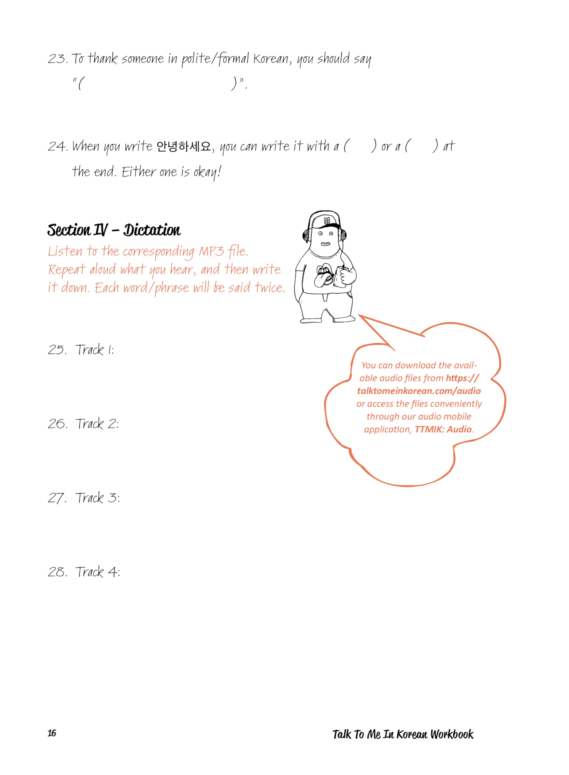 Talk To Me In Korean Workbook - Level 1: New Edition
