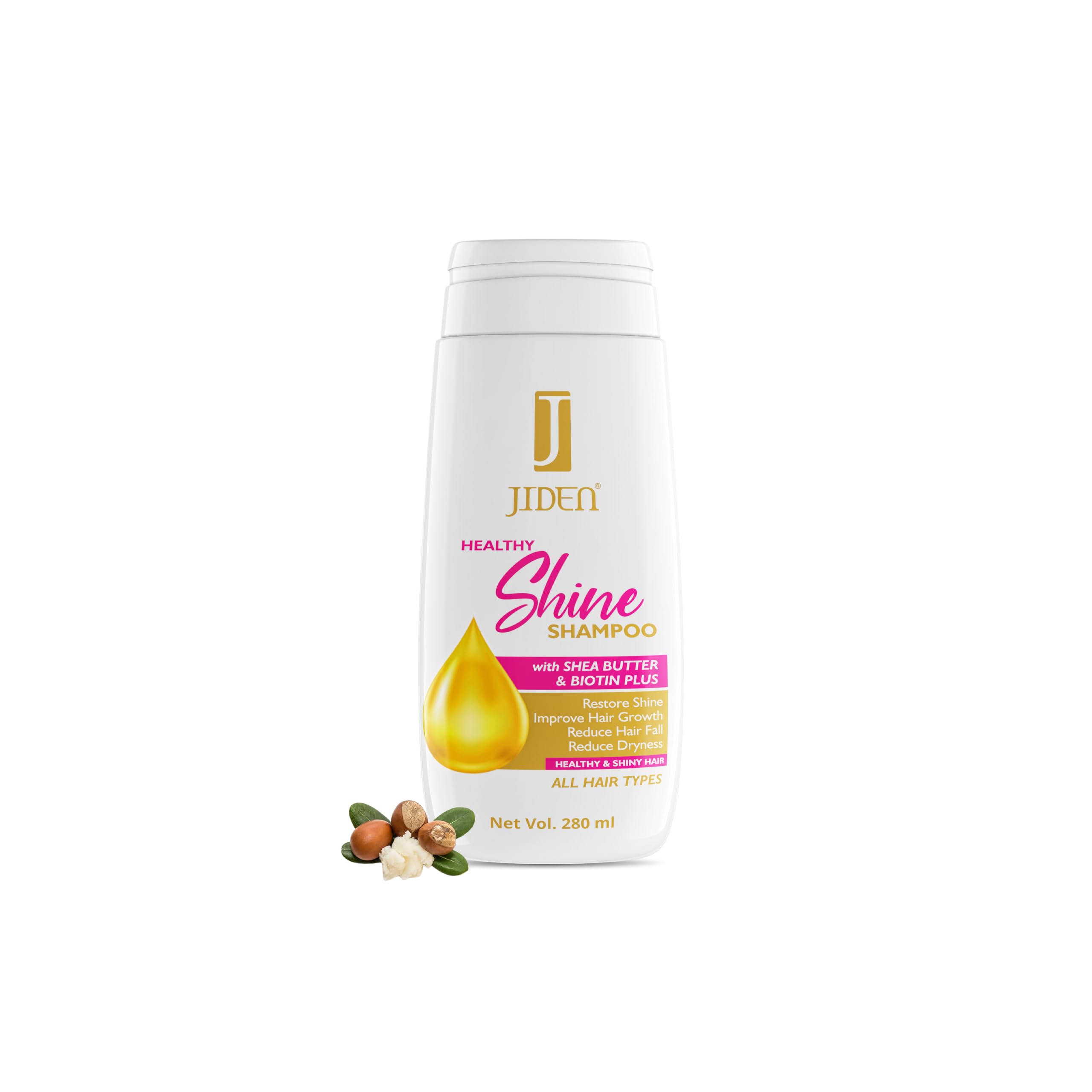 JIDEN Healthy Shine Shampoo for Men & Women - 280ml with Shea Butter & Biotin Plus for Intense Moisture & Hair Growth, Shiny/Silky & Strong Hairs, Helps to Reduce Hair Fall/Dryness, for All Hair Types-image-38